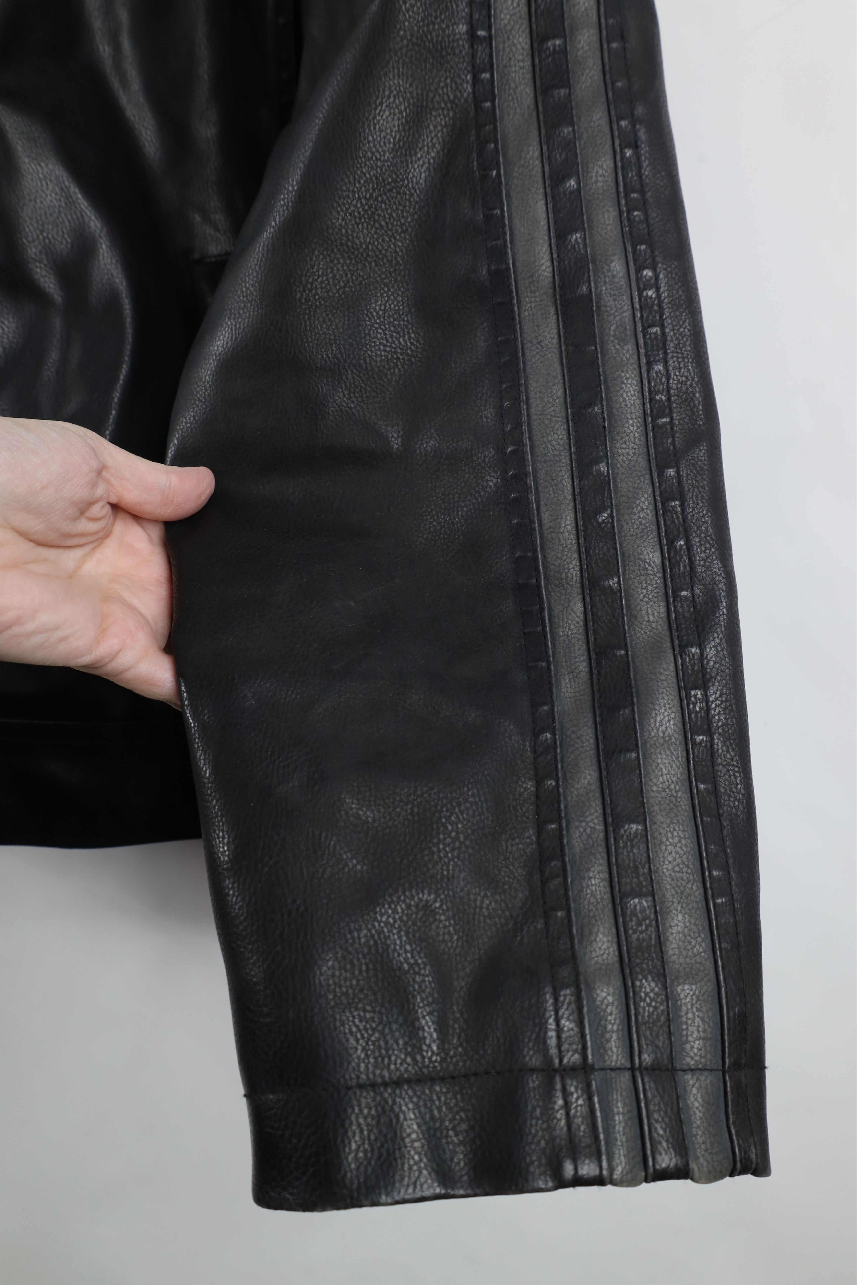 Vintage Vintage 90s Streetwear Hooded Faux Leather Moto Jacket Size US XL / EU 56 / 4 - 4 Thumbnail