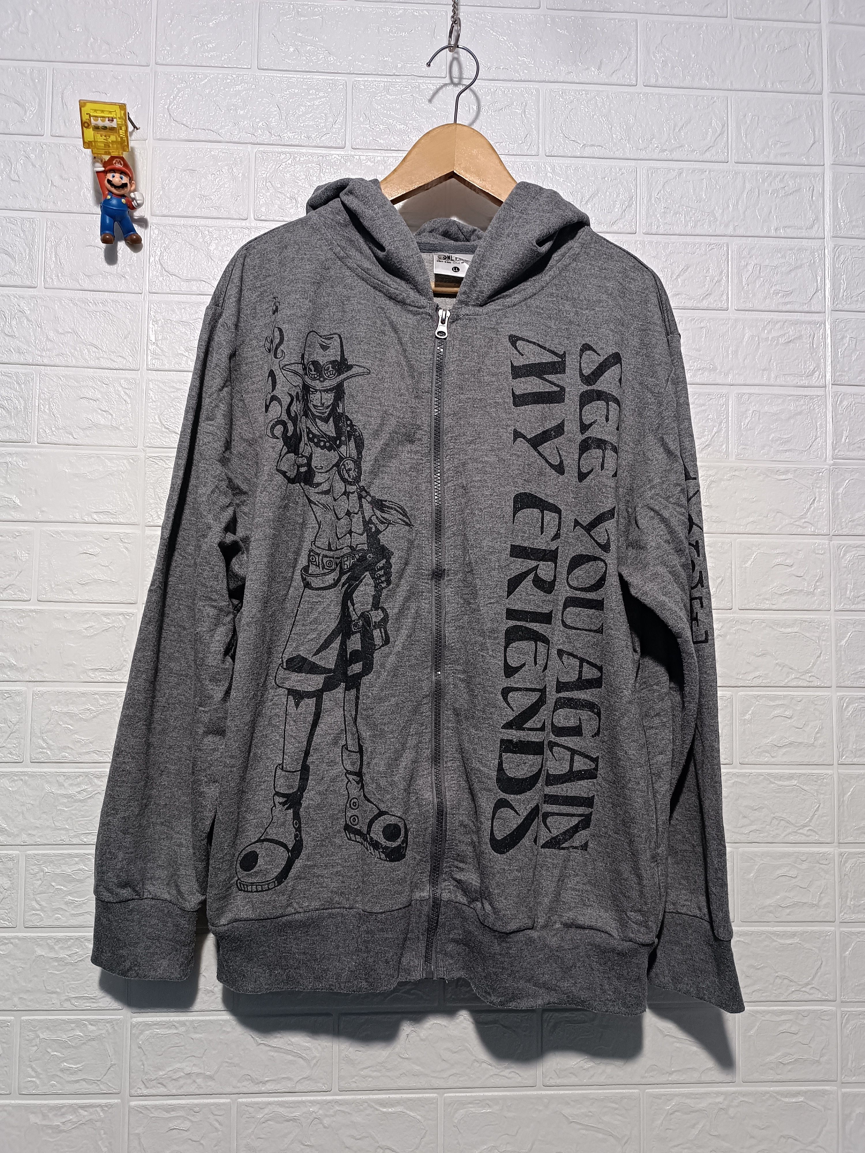 One Piece Vintage One Piece Portgas D Ace Japanese Anime Hoodie Size US M / EU 48-50 / 2 - 1 Thumbnail