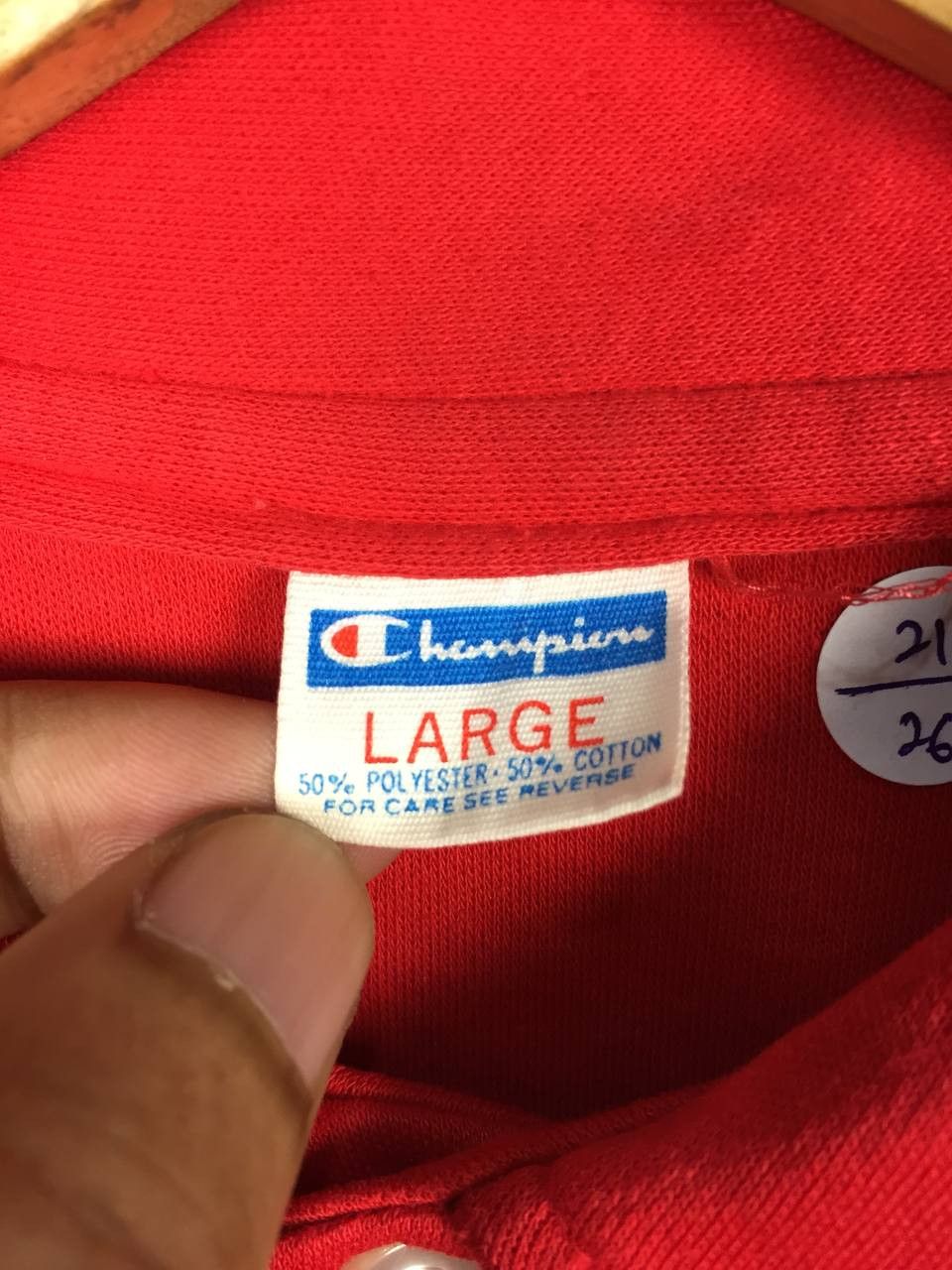 Champion × Vintage Vtg 70s Champion Blue Bar Boston College Single Stitch Polo Size US L / EU 52-54 / 3 - 8 Thumbnail
