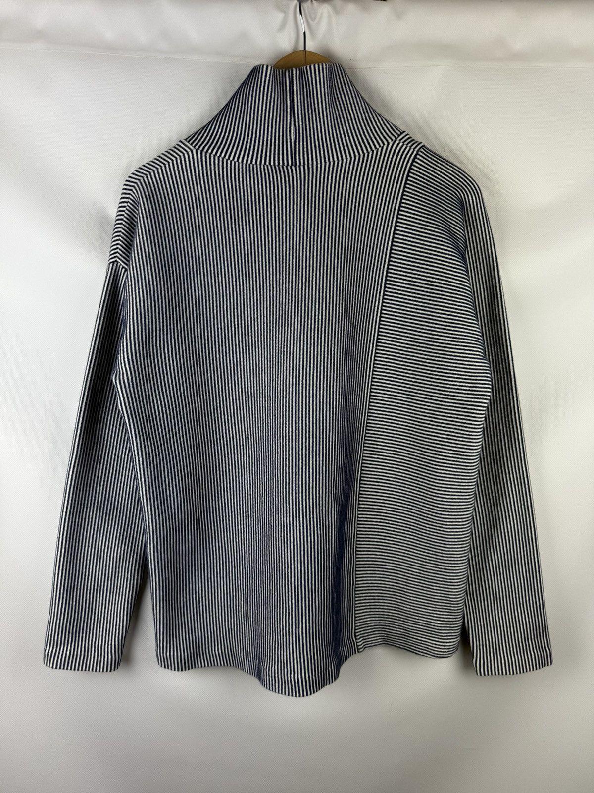 Cos Cos Avant-garde Striped High Neck Cotton Sweater Pullover Size S / US 4 / IT 40 - 14 Thumbnail