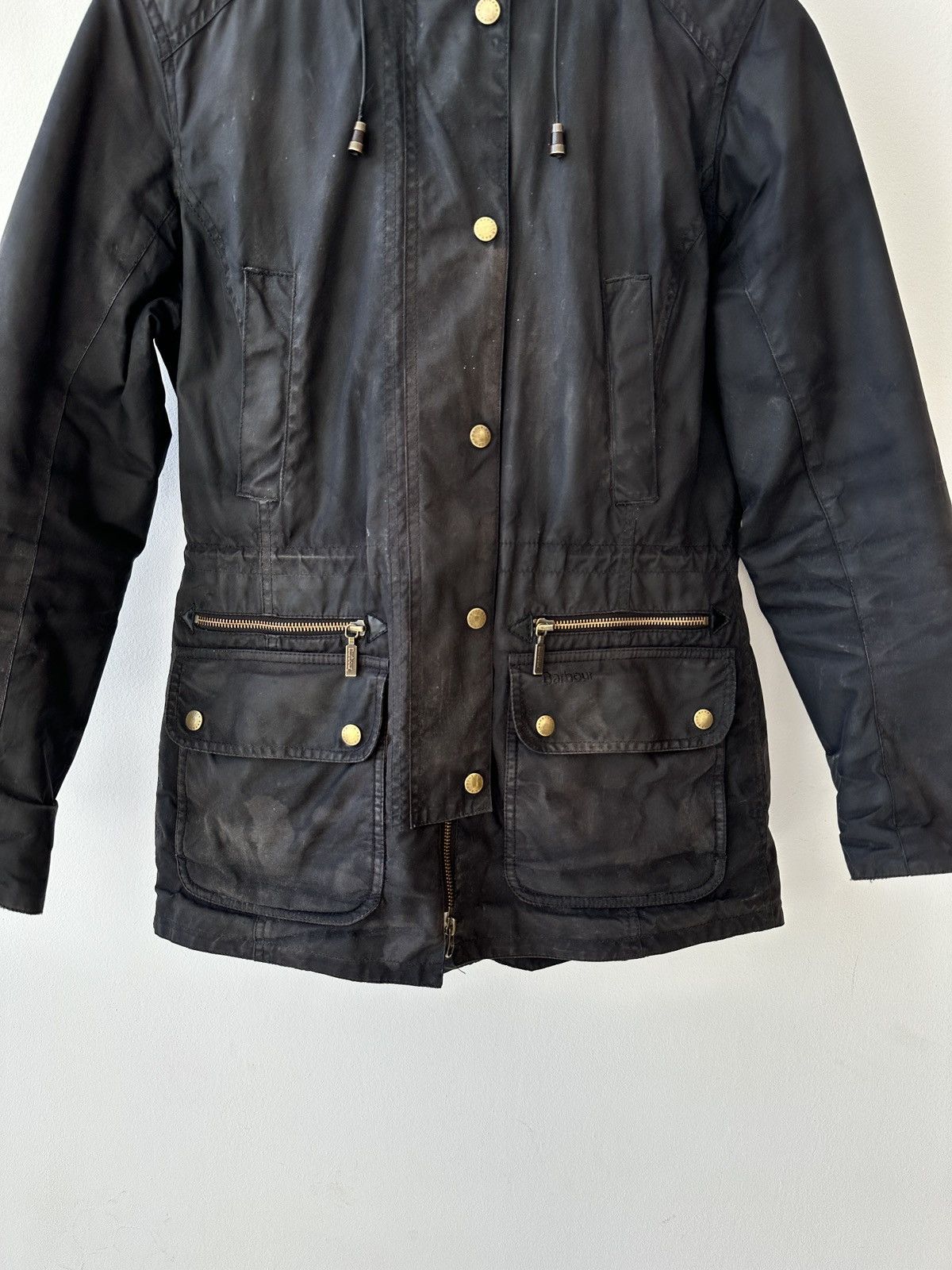 Barbour × Vintage Barbour Kelsall Wax Parka Jacket Size M / US 6-8 / IT 42-44 - 4 Thumbnail
