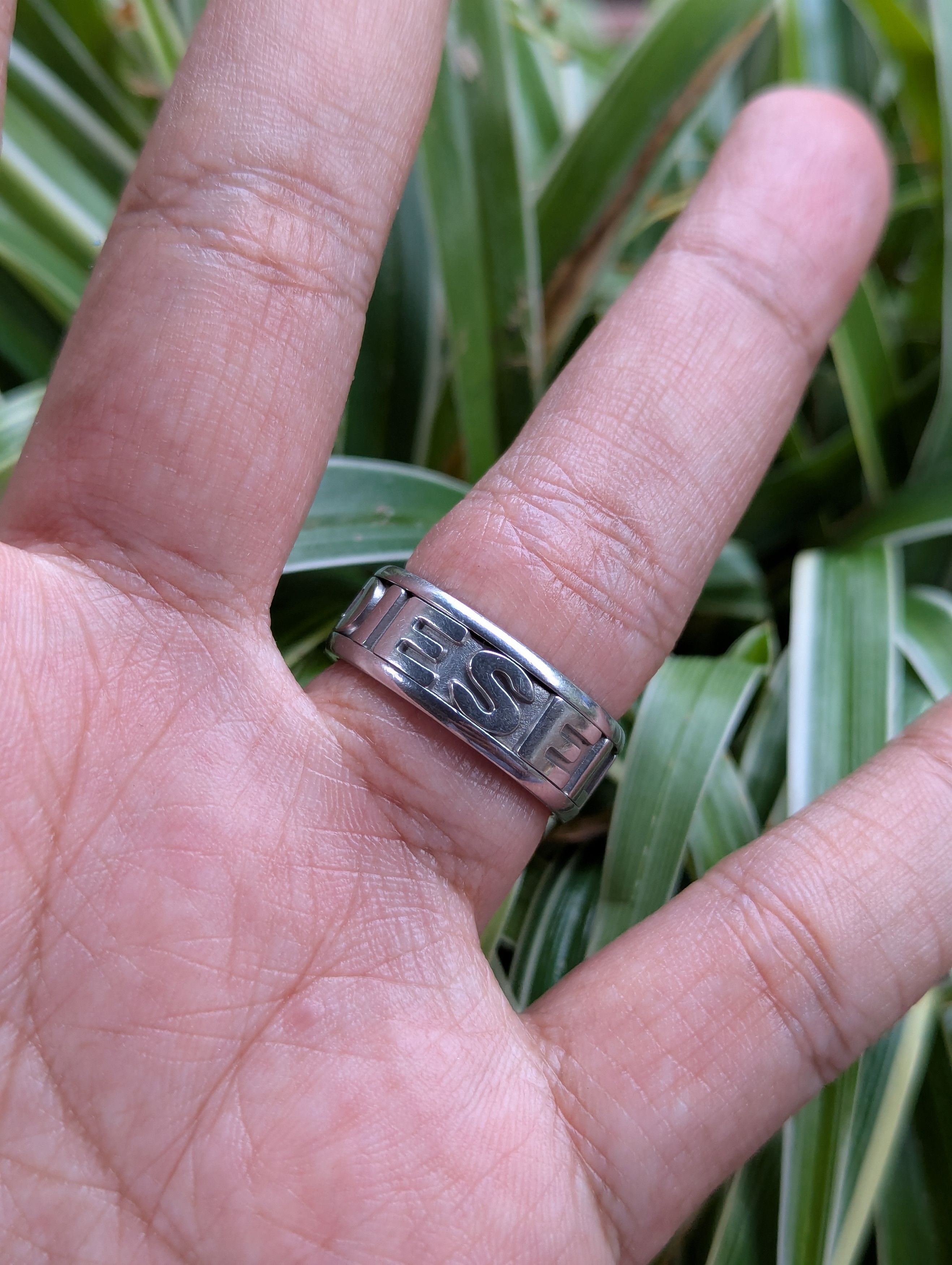 Diesel DIESEL SPELL OUT RING Size ONE SIZE - 4 Thumbnail