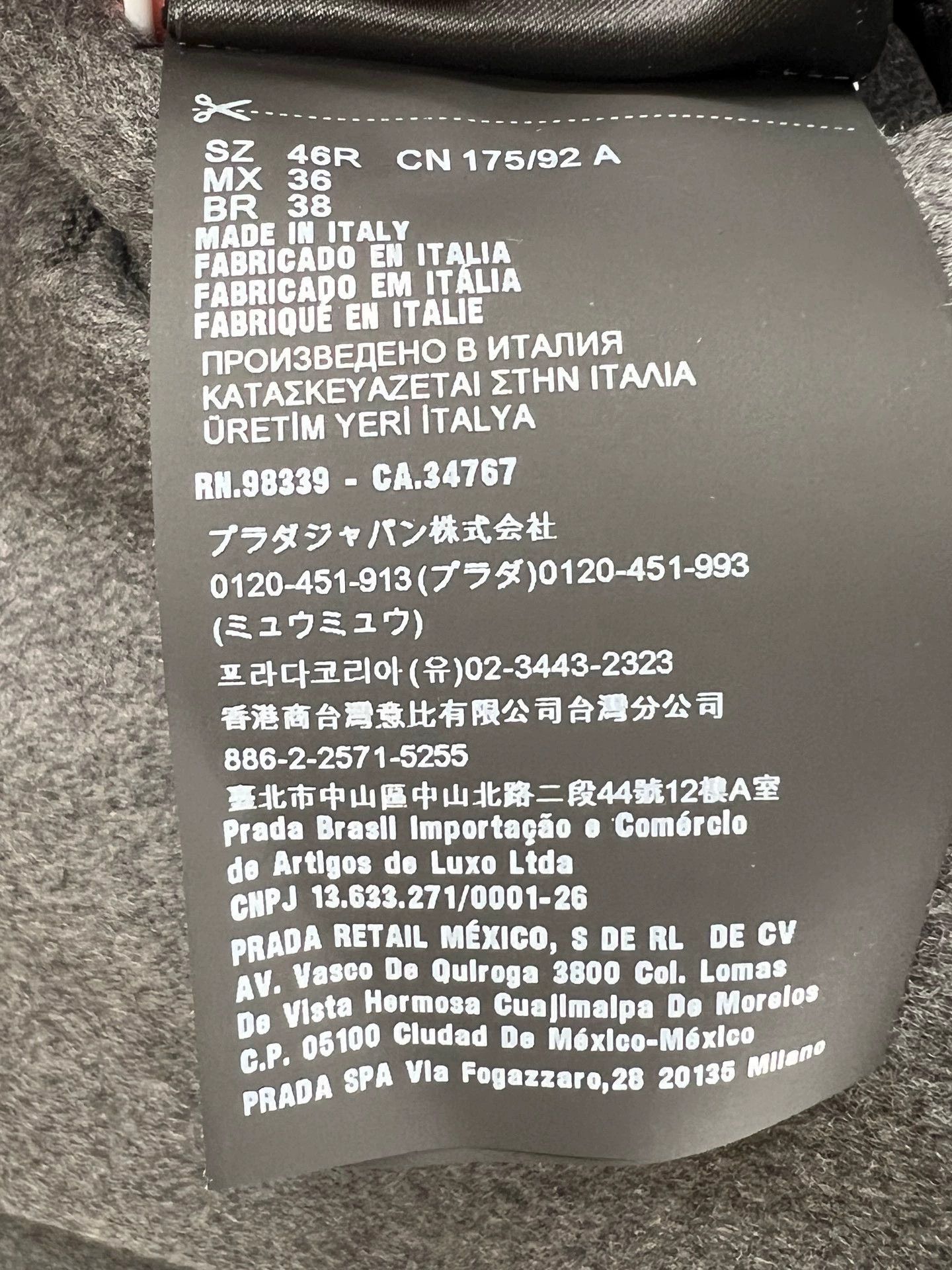 Prada grey cashmere long coat by prada Size US L / EU 52-54 / 3 - 5 Thumbnail