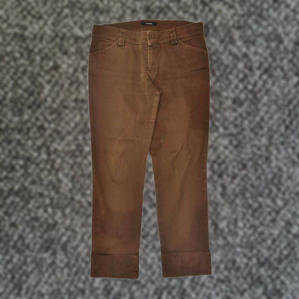 Vintage STEFANEL Womens Chino Trousers Brown Cotton Medium W32 L28 IT 44 ZM05 Size 32" / US 10 / IT 46 - 1 Thumbnail