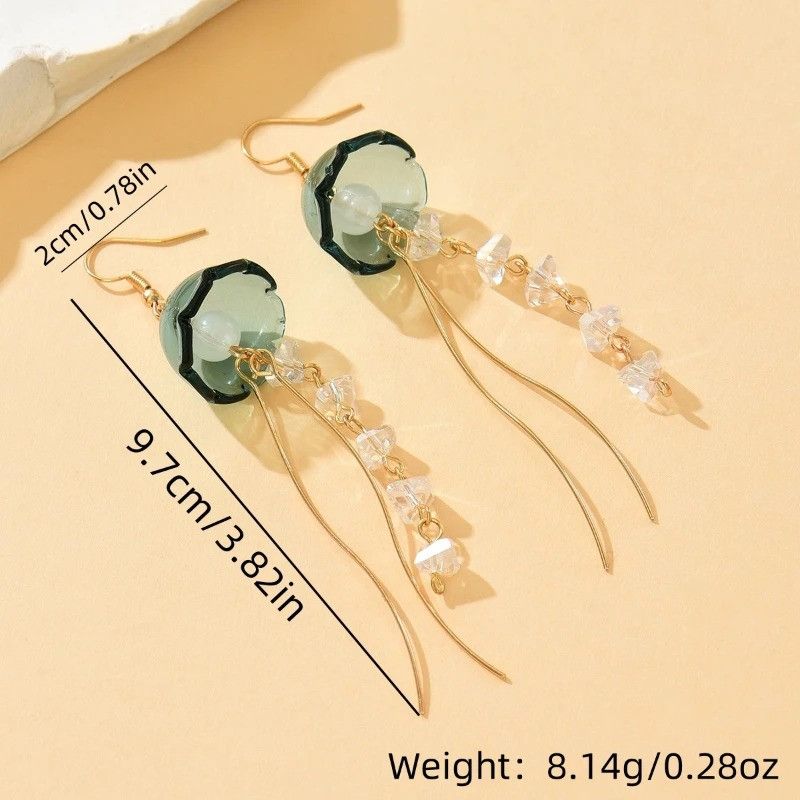 Other Jellyfish Tassels Dangle Earrings Fashion Ear Jewelry Gift Size ONE SIZE - 6 Thumbnail