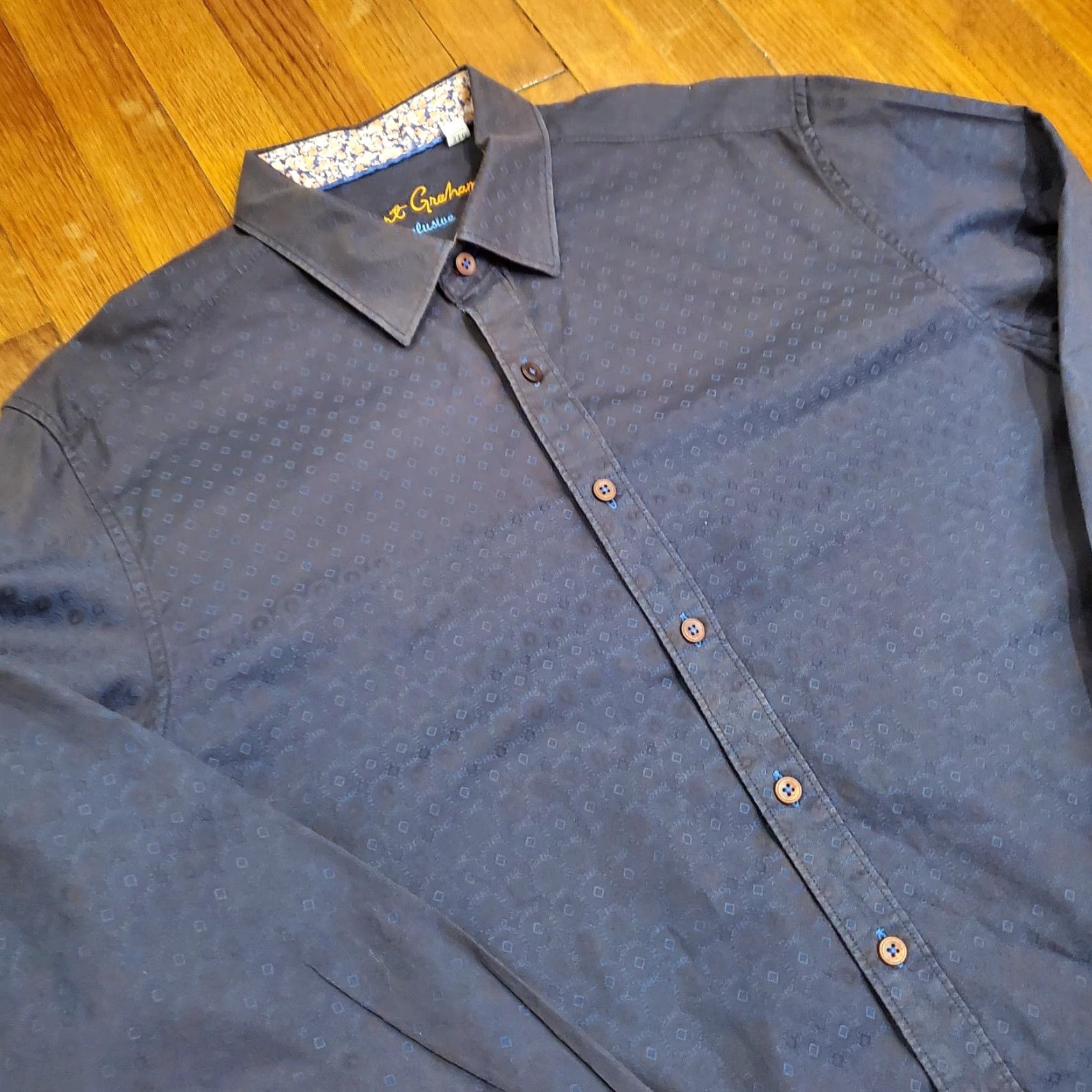 Robert Graham Robert Graham Shirt Mens 2XL Blue Geometric Classic Fit Long Sleeve Button Up Size US XXL / EU 58 / 5 - 5 Thumbnail
