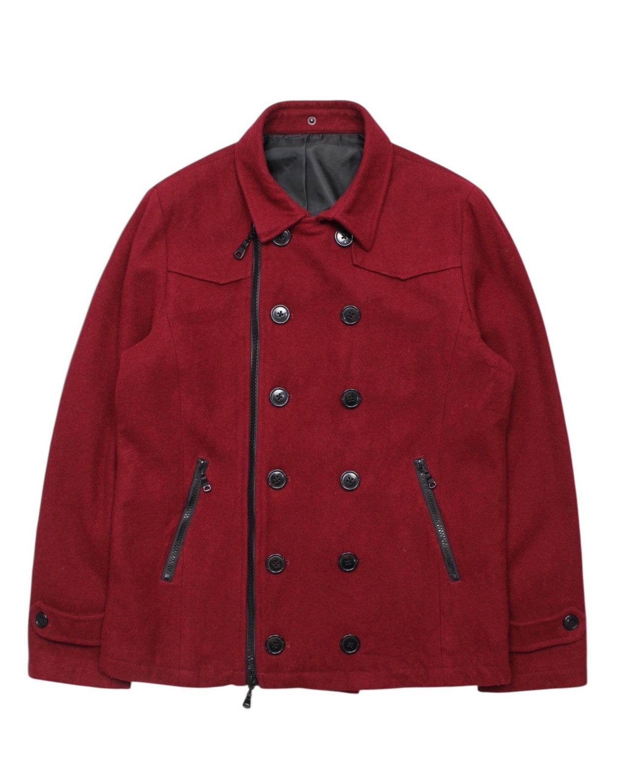 If Six Was Nine 2000S SEMANTIC DESIGN JAPAN DETACHABLE HOODED WOOL JACKET Size US L / EU 52-54 / 3 - 1 Thumbnail