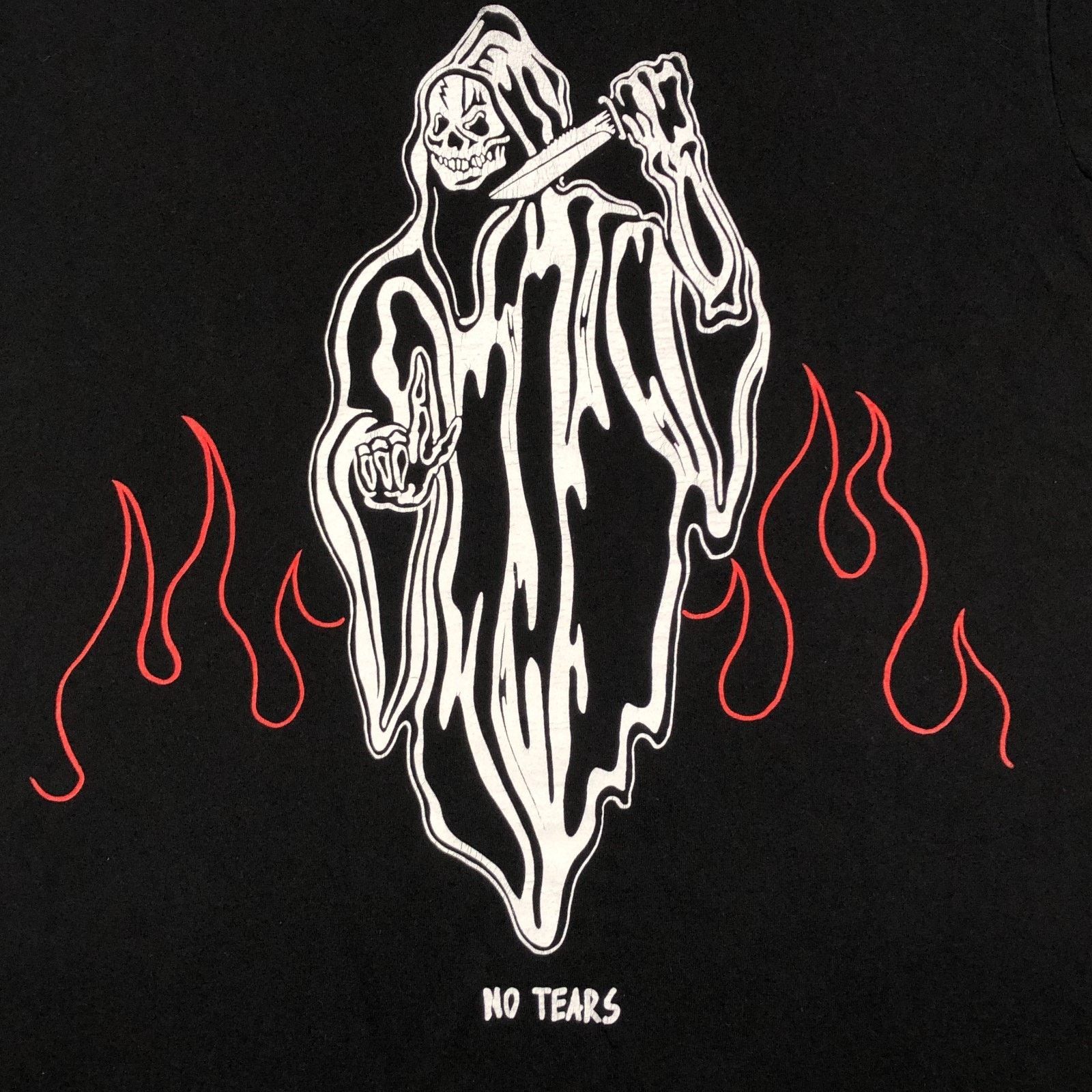 Warren Lotas Warren Lotas No Tears Grim Reaper Flame Tee T Shirt Black Size US L / EU 52-54 / 3 - 2 Thumbnail