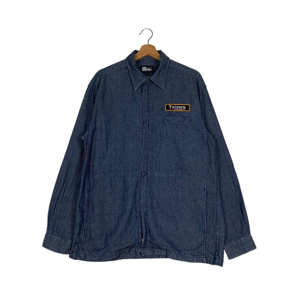 Japanese Brand FIRST DOWN Triumph Denim Casual Jacket #0884-C39 Size US L / EU 52-54 / 3 - 1 Thumbnail