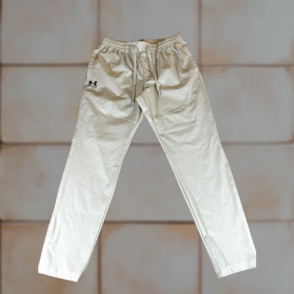 Under Armour Under Armour Beige Pants Men Large Joggers Track Lightweight Soccer Athletic Gym Vibe Size US 33 - 1 Thumbnail