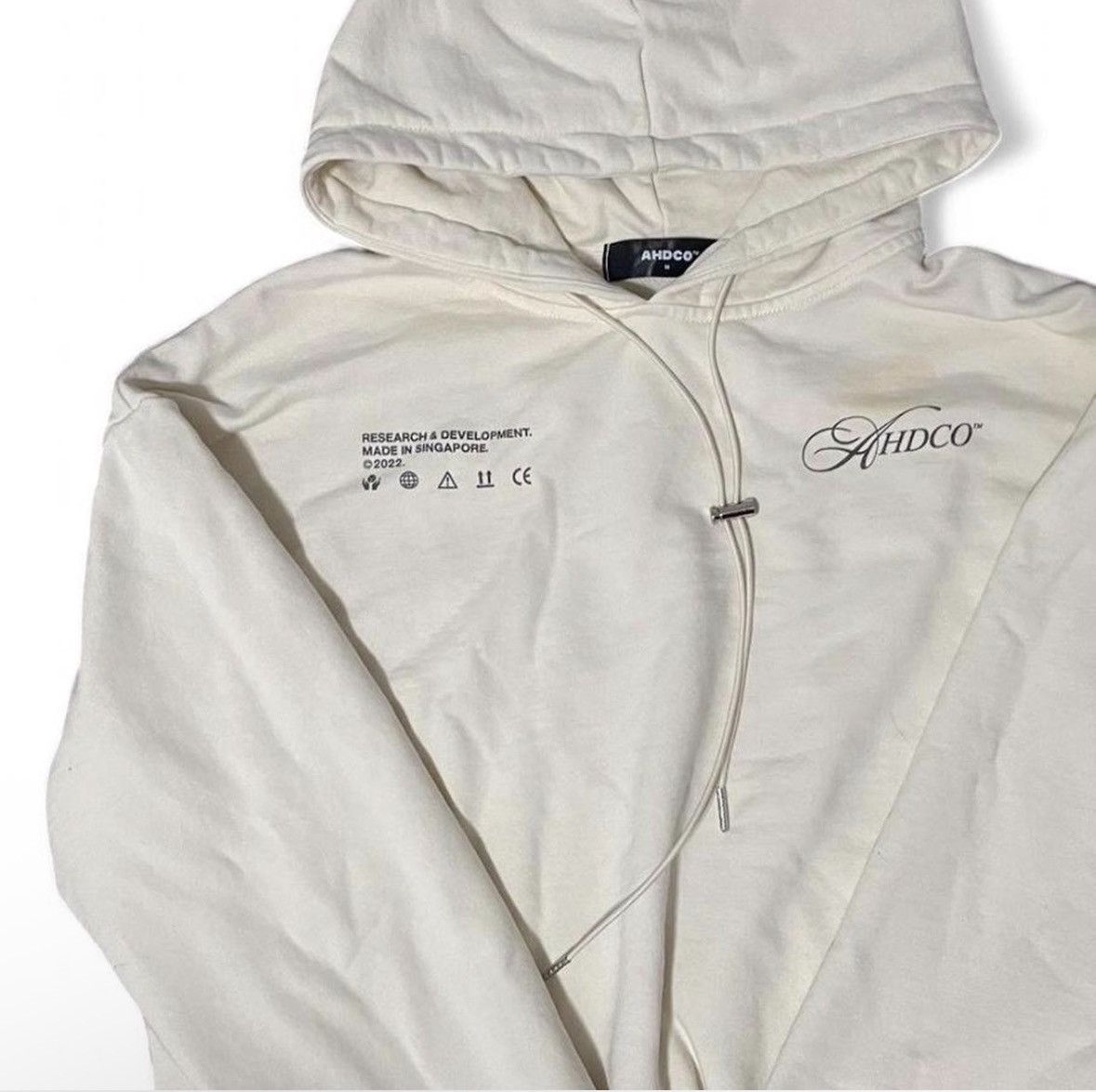 Cream cuff AHDCO hoodie