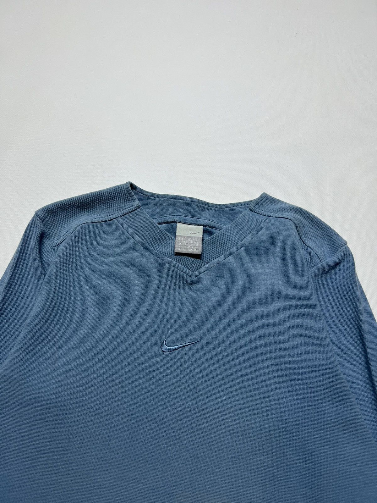 Vintage Vintage Y2k Nike 🩵 Center Mini Swoosh Long Sleeve 00’s Size M / US 6-8 / IT 42-44 - 2 Thumbnail