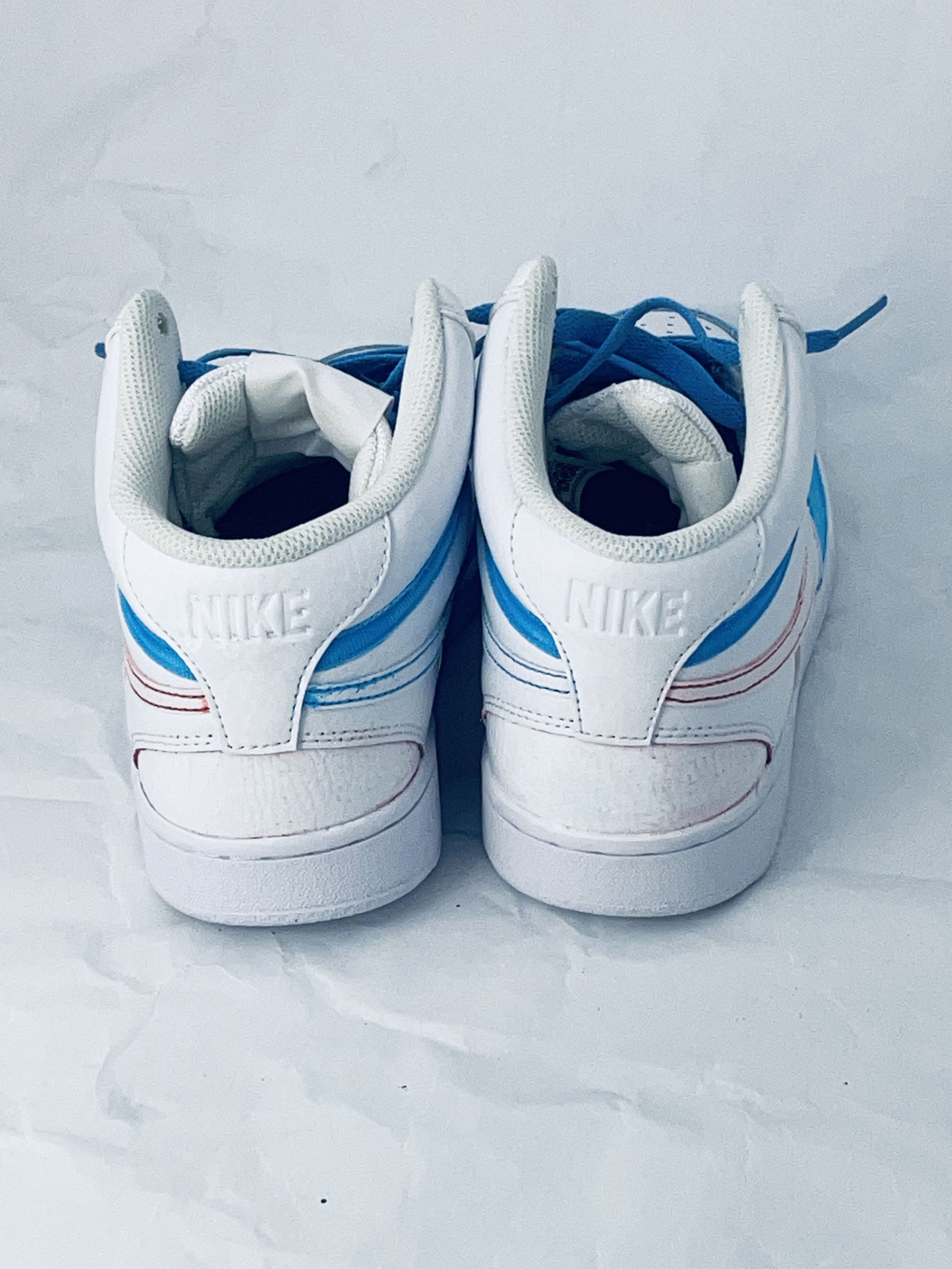 Nike 👟 29,90 € – Nike Court Mid Weiß/Blau – gebraucht Size US 6.5 / EU 39-40 - 4 Thumbnail
