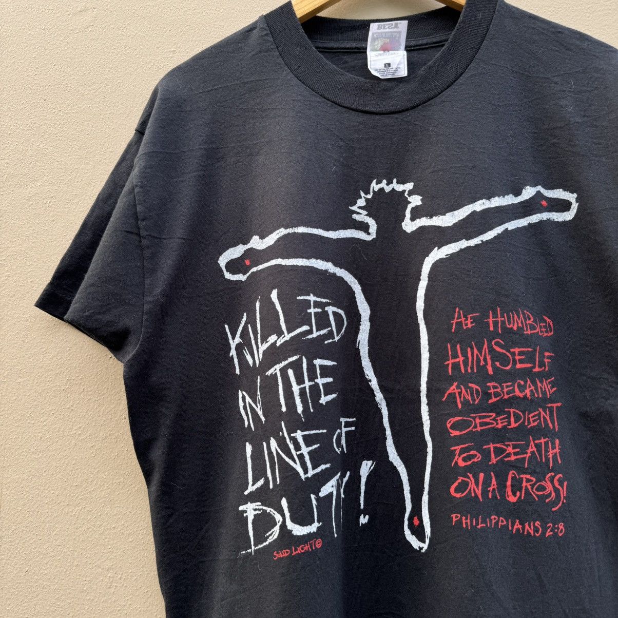 Other Vintage Killed in the line of duty jesus y2k tee Size US L / EU 52-54 / 3 - 2 Thumbnail