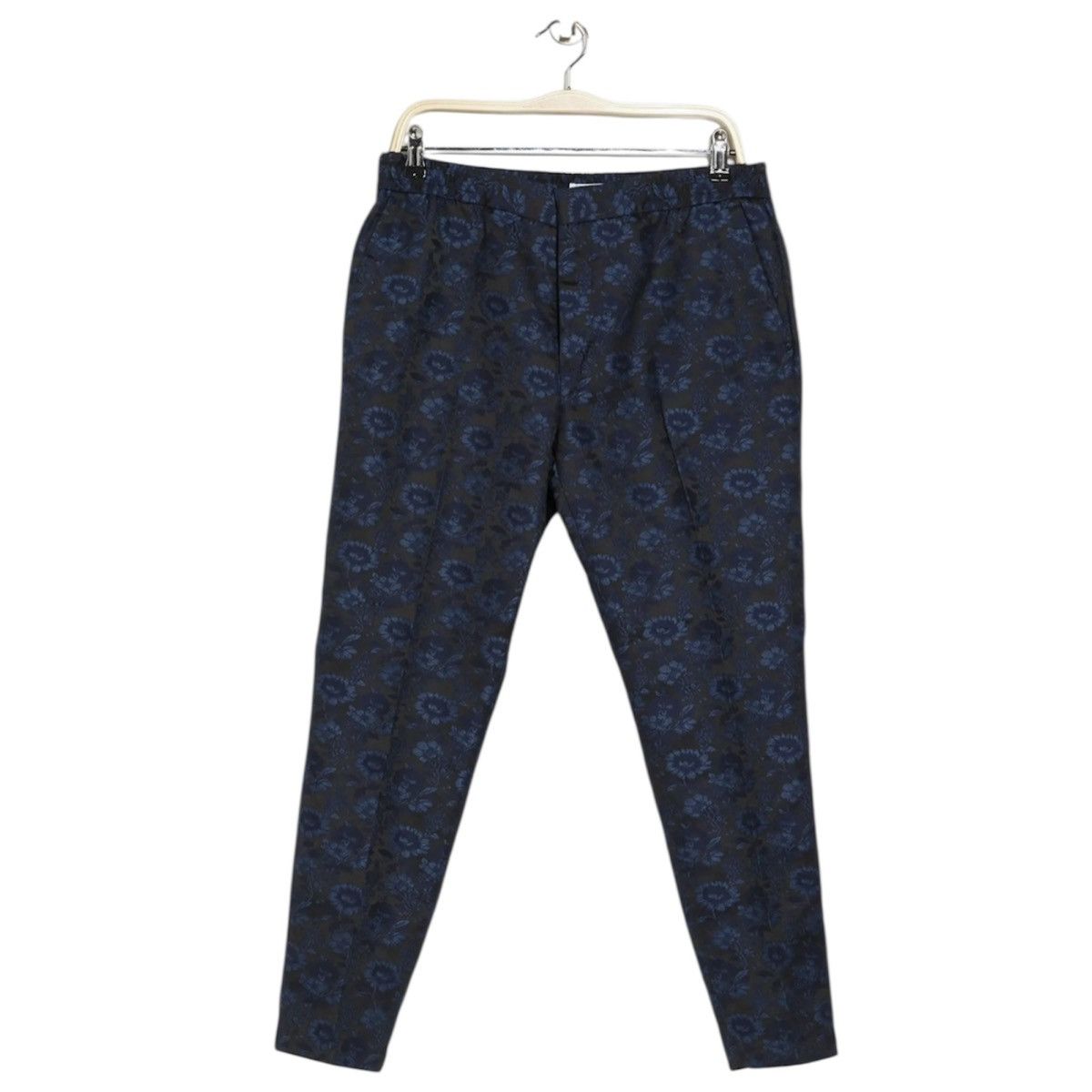 Topman Topman Blue Jacquard Trousers Pants Slim Size 32X32 Size US 32 / EU 48 - 1 Thumbnail