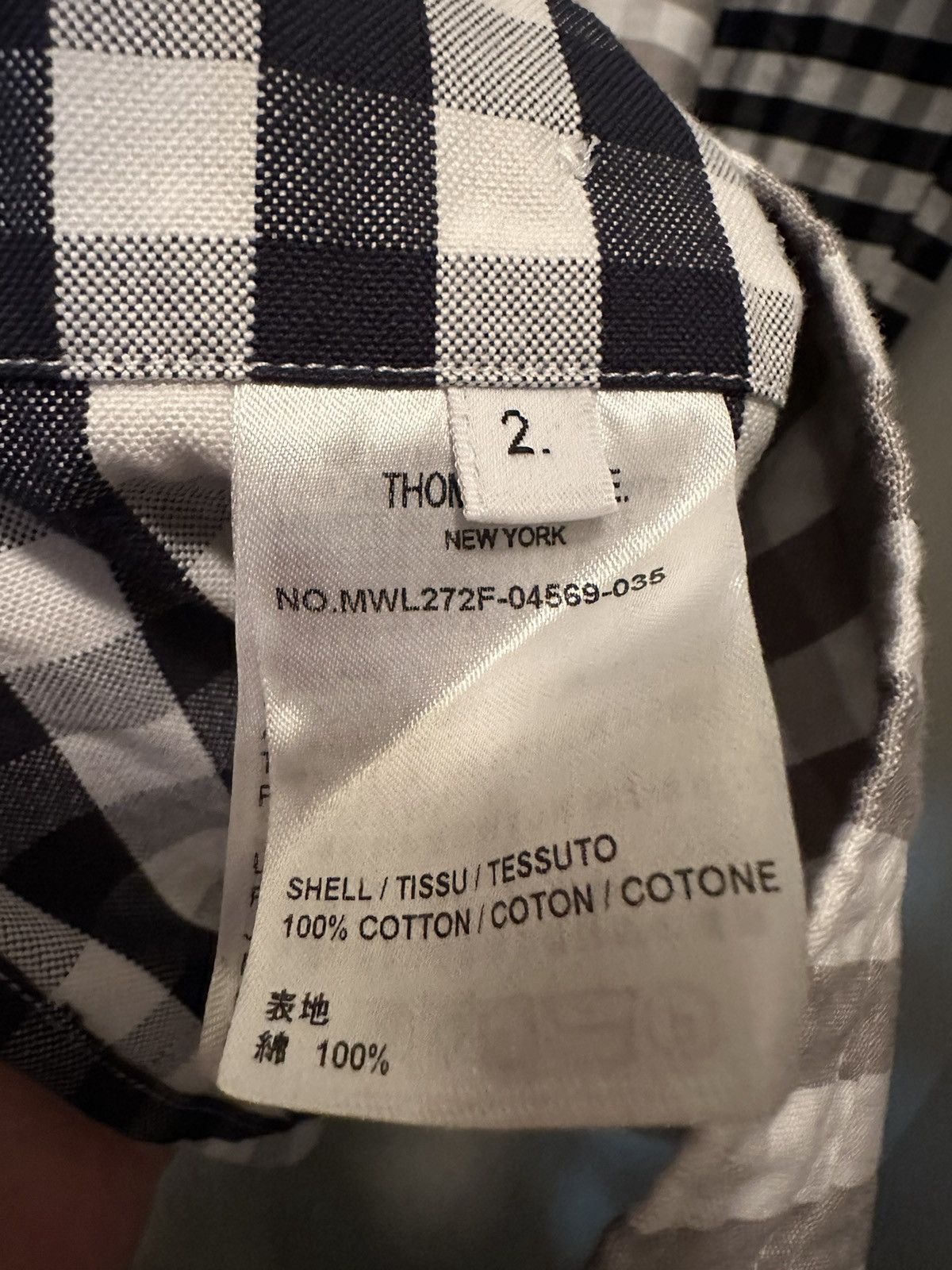 Thom Browne Thom Browne Gingham Button Down Dress Shirt Size US M / EU 48-50 / 2 - 5 Thumbnail