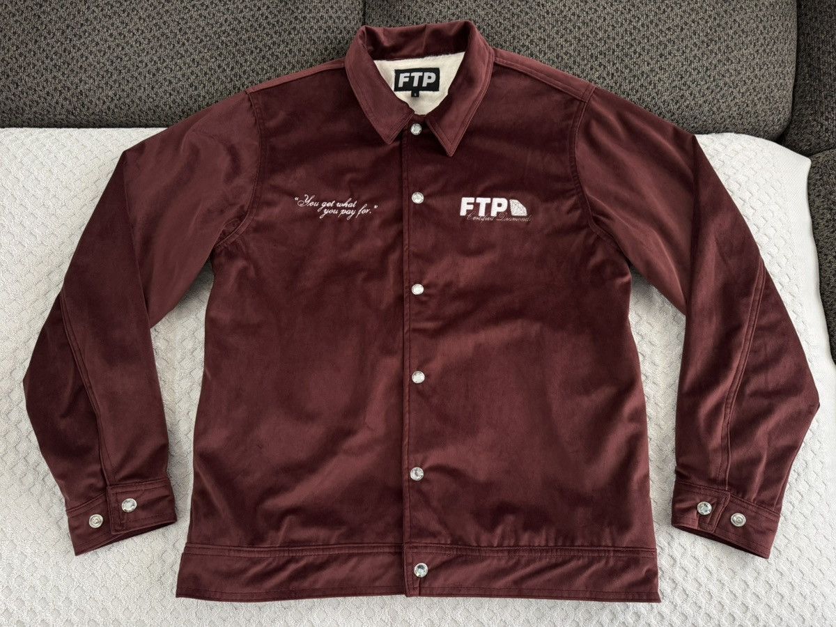Fuck The Population FTP Diamond Dealer Coaches Jacket Maroon Small Velour SS24 Size US S / EU 44-46 / 1 - 1 Thumbnail