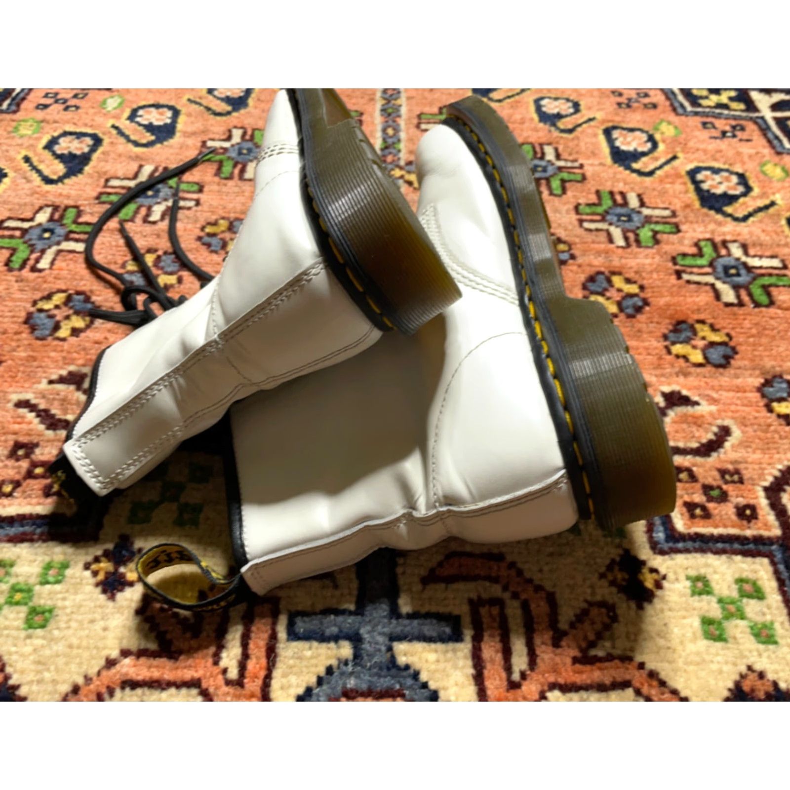 Dr. Martens Dr. Martens Air Wair Boots Women's US 10L White 8-Lace Combat Style Grunge Retro Womens Size US 8 / IT 38 - 4 Thumbnail