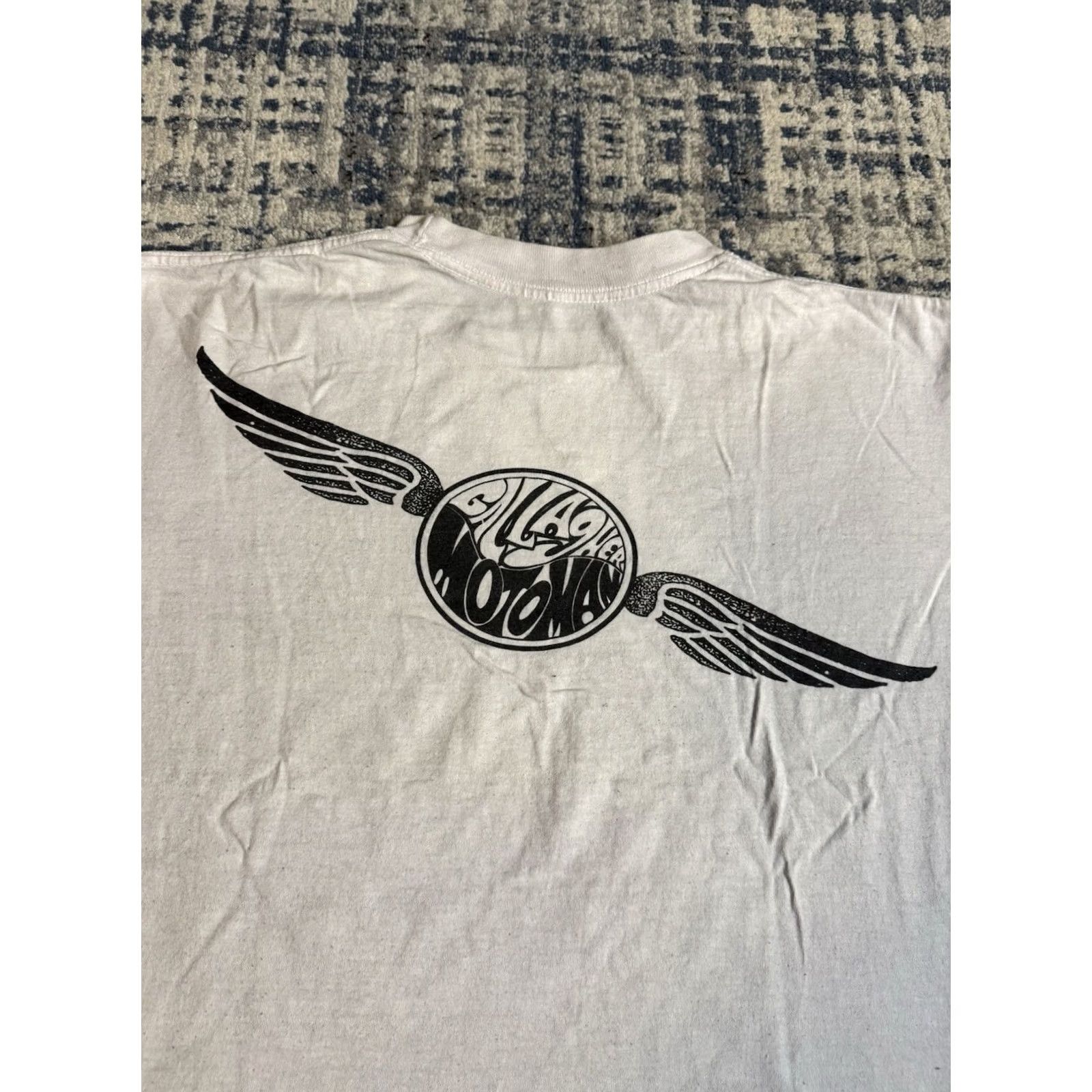 Vintage VINTAGE Gallagher Wizard Of Odd Moto Man Comic T Shirt XL White Carrot Top Comedy White House Mens 90s Graphic Print Short Sleeve Crew Neck Cotton Size US XL / EU 56 / 4 - 5 Thumbnail