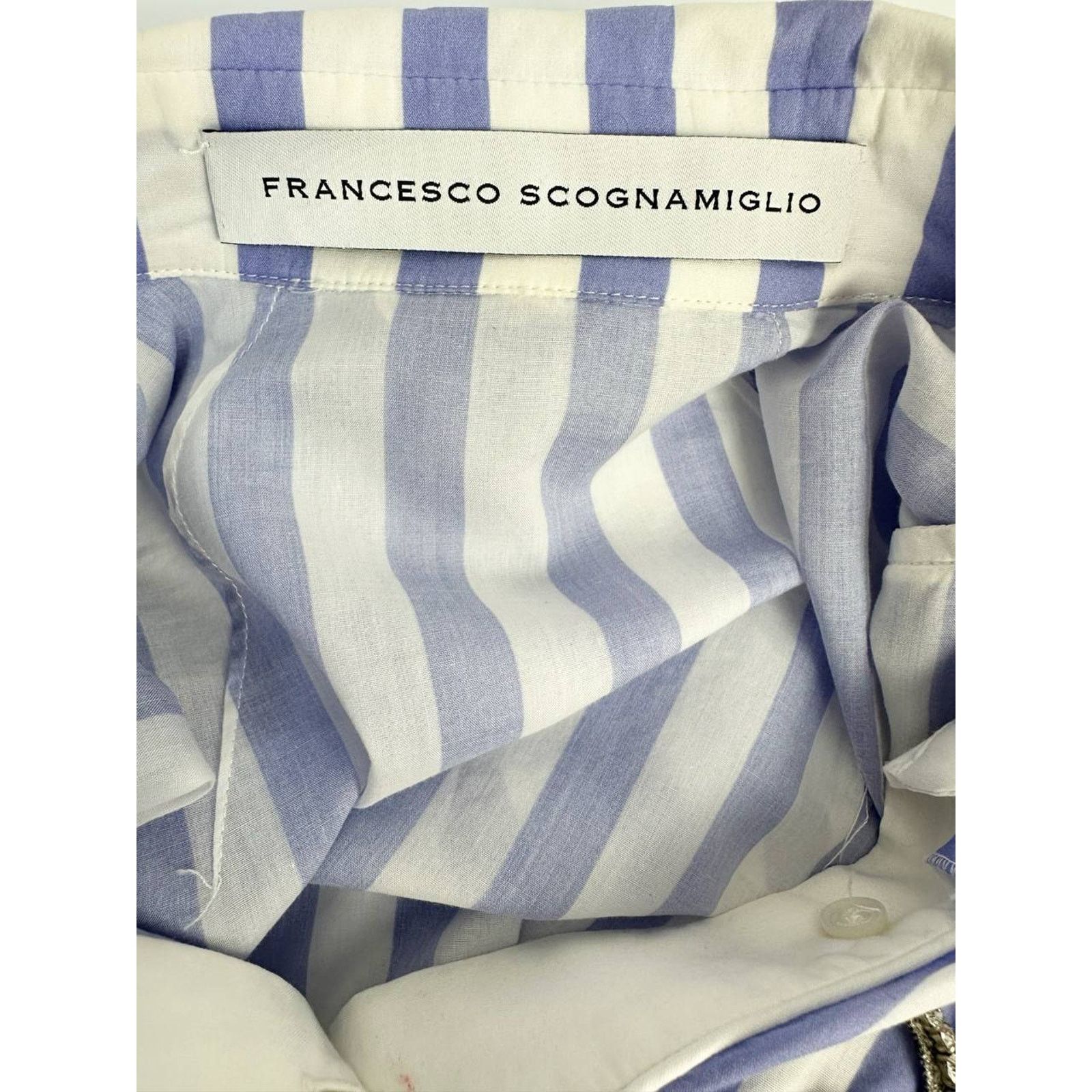 Other Francesco Scognamiglio Striped Crystal Shirt Sz.38 Size XS / US 0-2 / IT 36-38 - 4 Thumbnail