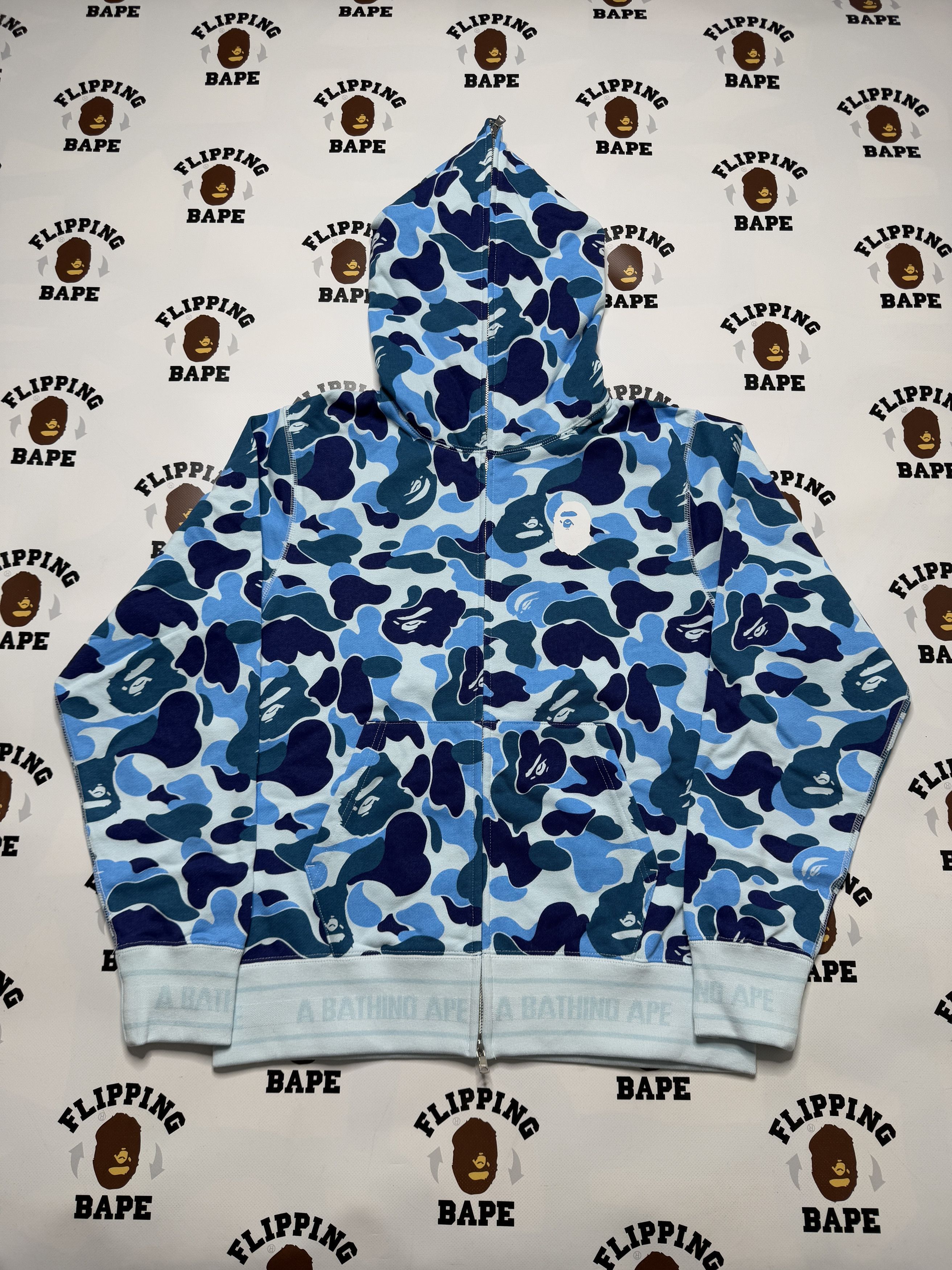 Bape BAPE ABC CAMO LOGO RIB FULL ZIP HOODIE Size US XL / EU 56 / 4 - 1 Thumbnail