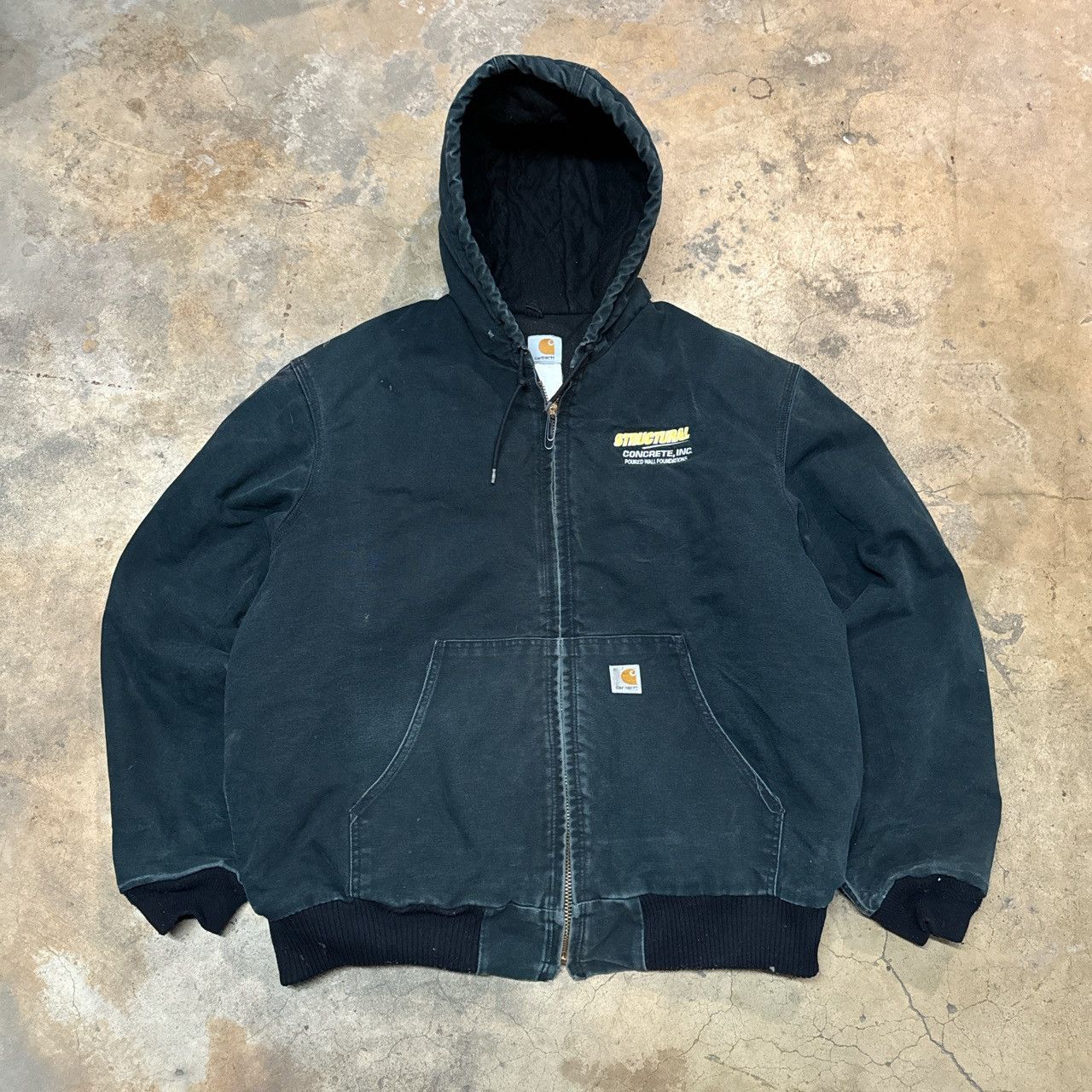 image of J140 Carhartt Jacket Faded Black Or Navy in Black/Navy, Men's (Size XL)