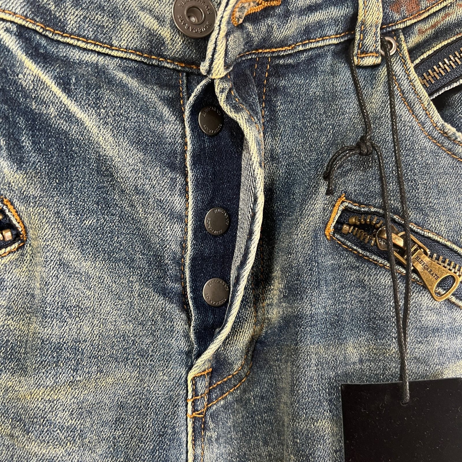 Other Bluecarats Spade Slim Fit Cargo Pockets Jeans Distressed Size US 33 - 5 Thumbnail