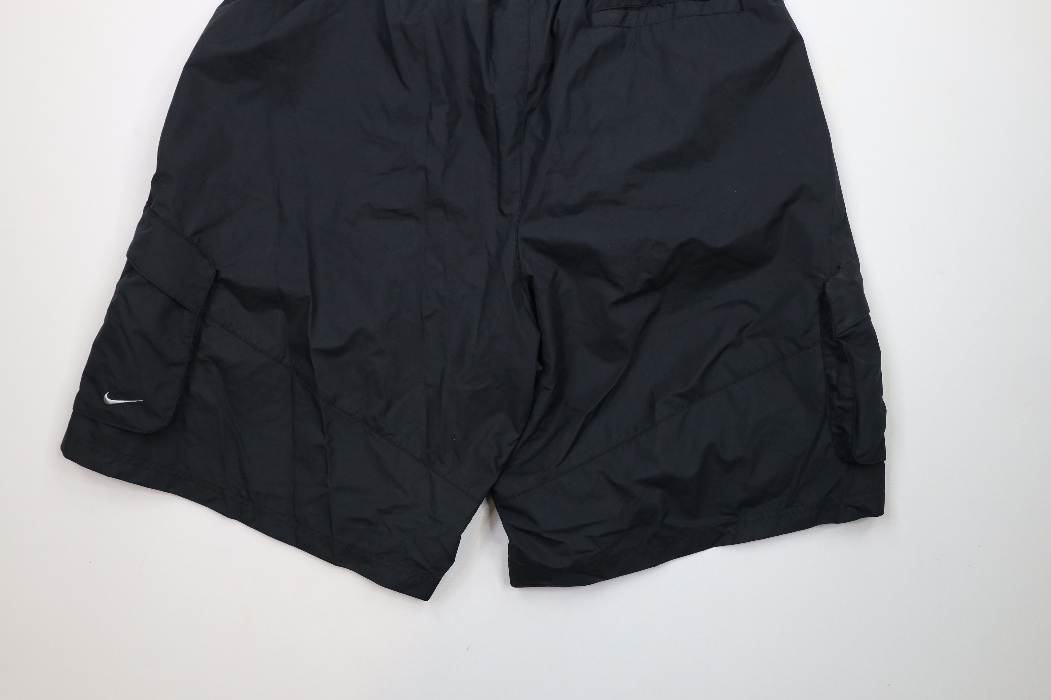 Nike × Vintage Vintage Nike Scott Mini Swoosh Baggy Cargo Shorts Black Size US 36 / EU 52 - 11 Thumbnail
