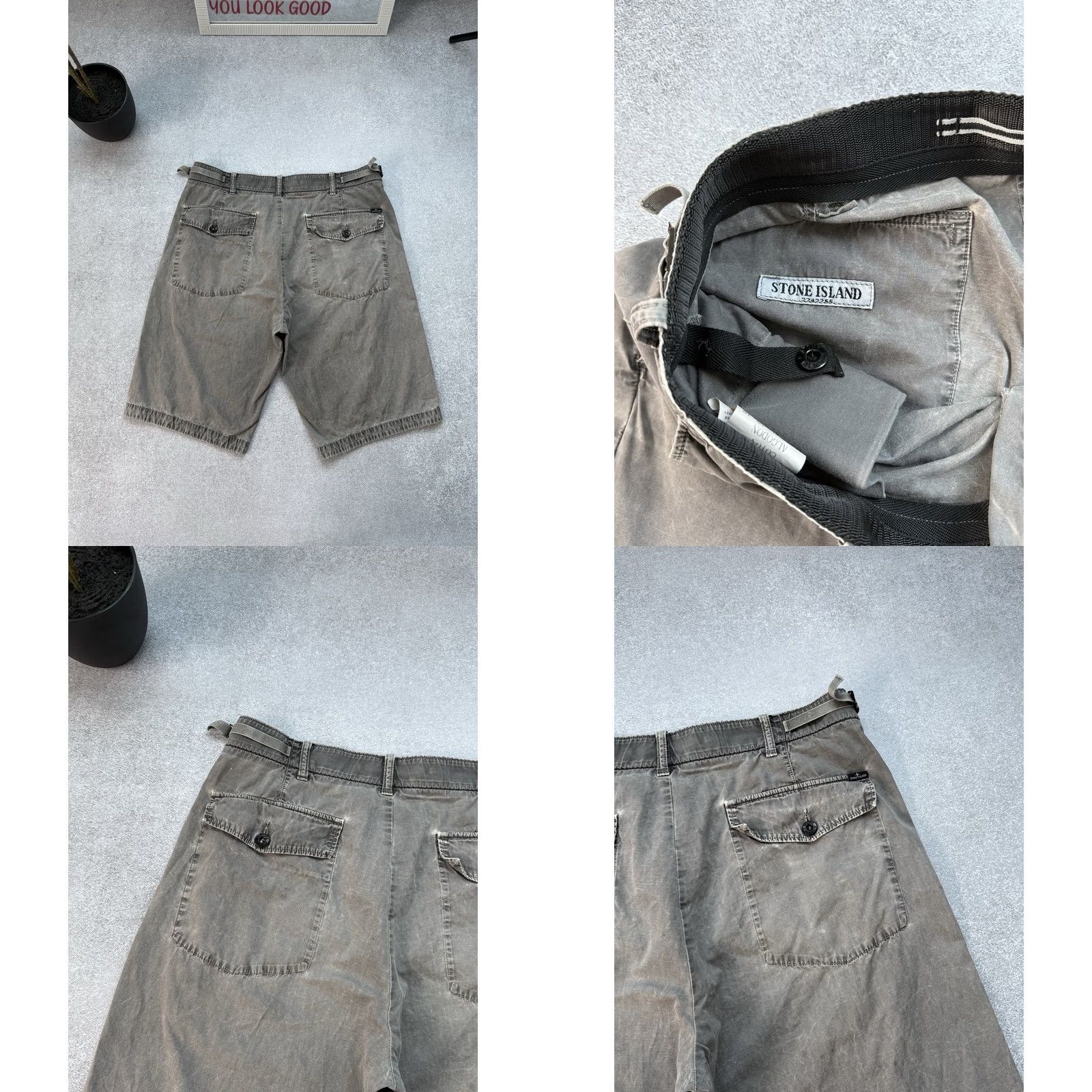 Stone Island VINTAGE Stone Island Chino Shorts Grey Garment Dyed Men’s Casual W33 Size US 33 - 9 Thumbnail