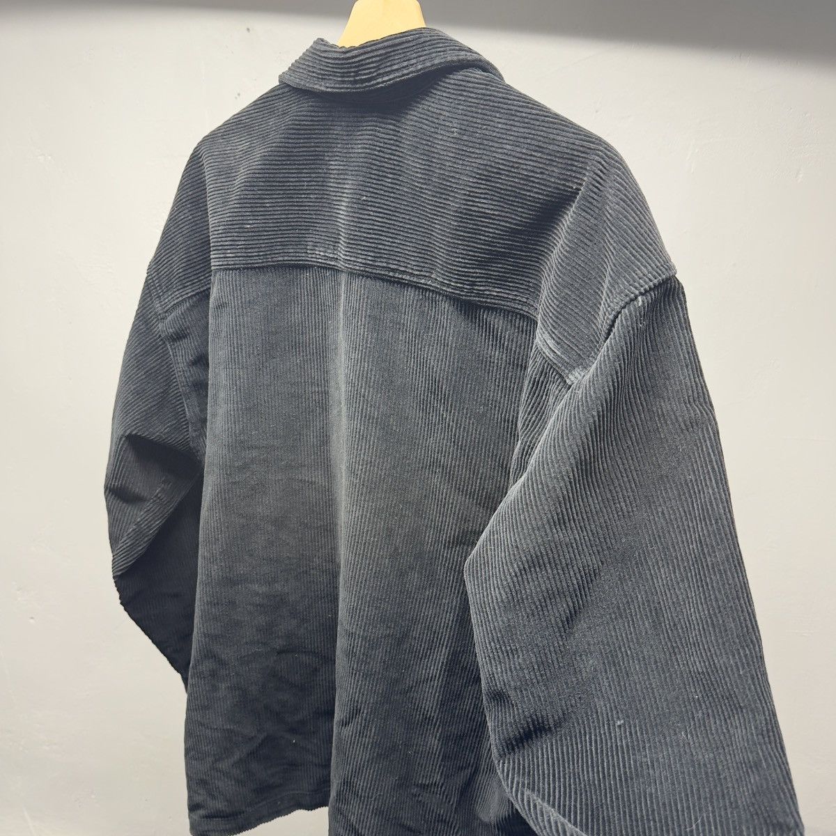 Vintage 90s Y2K Black Heavy Zip Up Corduroy Shirt ERD Grunge Chrome Size US M / EU 48-50 / 2 - 6 Thumbnail