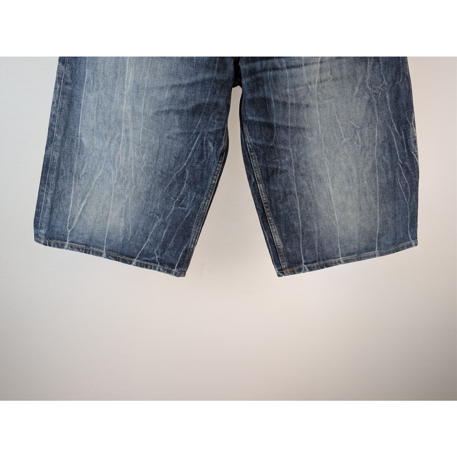 Martine Rose o1rshd1 Zip Denim Jean Short in Blue Acid Size US 32 / EU 48 - 4 Thumbnail
