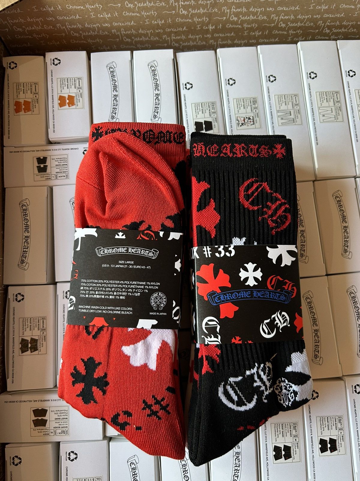 Chrome Hearts Chrome Hearts Stencil Socks Set Size ONE SIZE - 4 Thumbnail