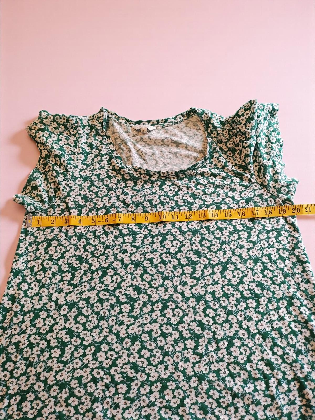 Lucky Brand Lucky Brand Large Sleeve Blouse in Green Floral Print Size L / US 10 / IT 46 - 6 Thumbnail