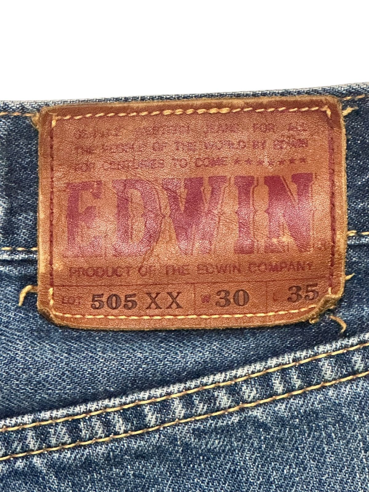 Edwin Vintage Edwin 505 XX Selvedge Japan Denim Distressed Jeans Size US 30 / EU 46 - 9 Thumbnail