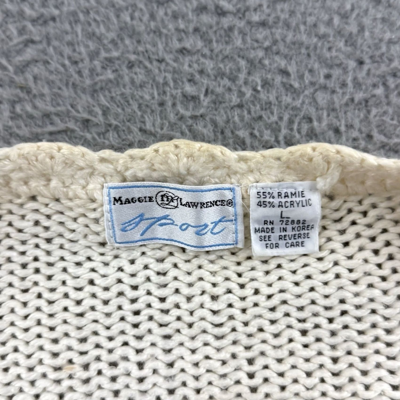 Vintage VINTAGE Maggie Lawrence Cardigan Womens Large Knit Sweater 90s Retro Preppy Size L / US 10 / IT 46 - 6 Thumbnail