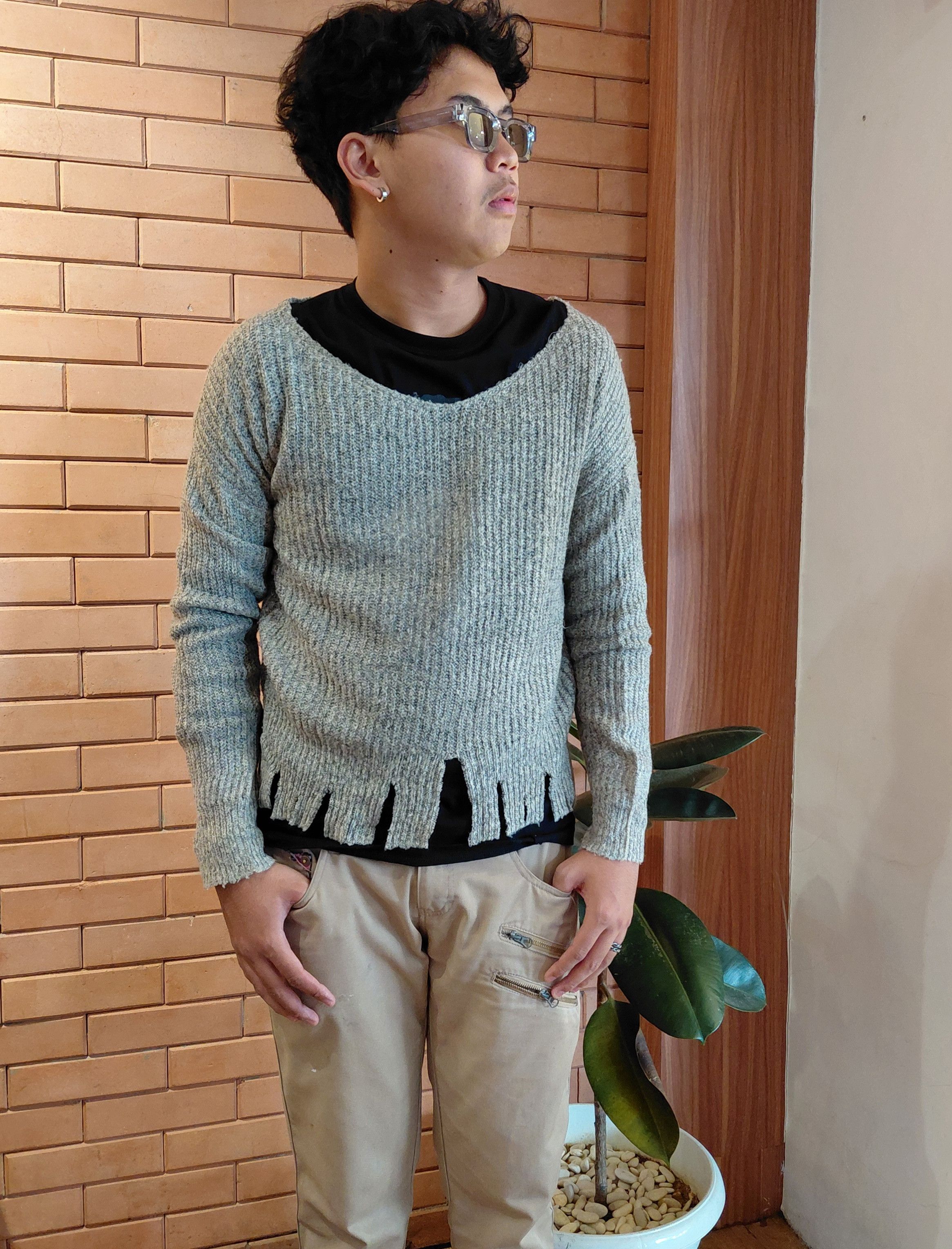 GOA GOA Distressed Japanese Archive Open Knit Sweater Size US M / EU 48-50 / 2 - 1 Thumbnail