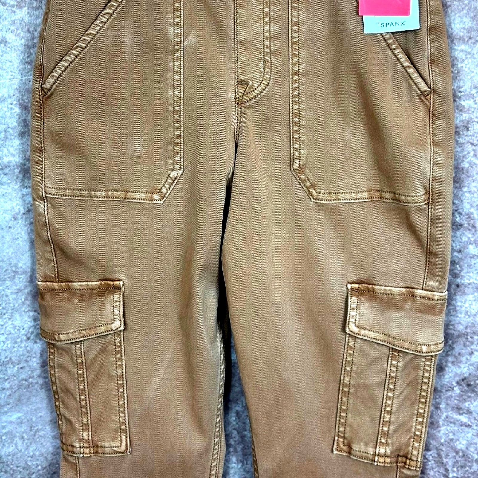Spanx Spanx Stretch Twill Ankle Cargo Pants Honey Glow M (6/8) Size 29" - 7 Thumbnail