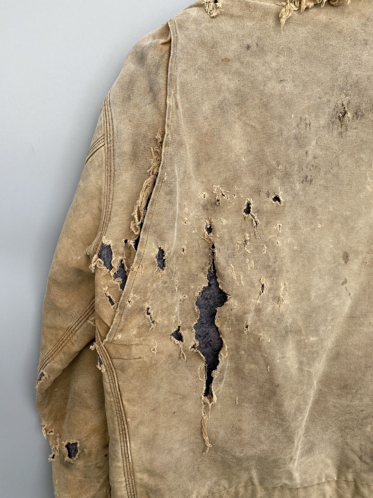Carhartt 1990s Thrashed Carhartt Detroit Jacket Size US L / EU 52-54 / 3 - 10 Thumbnail