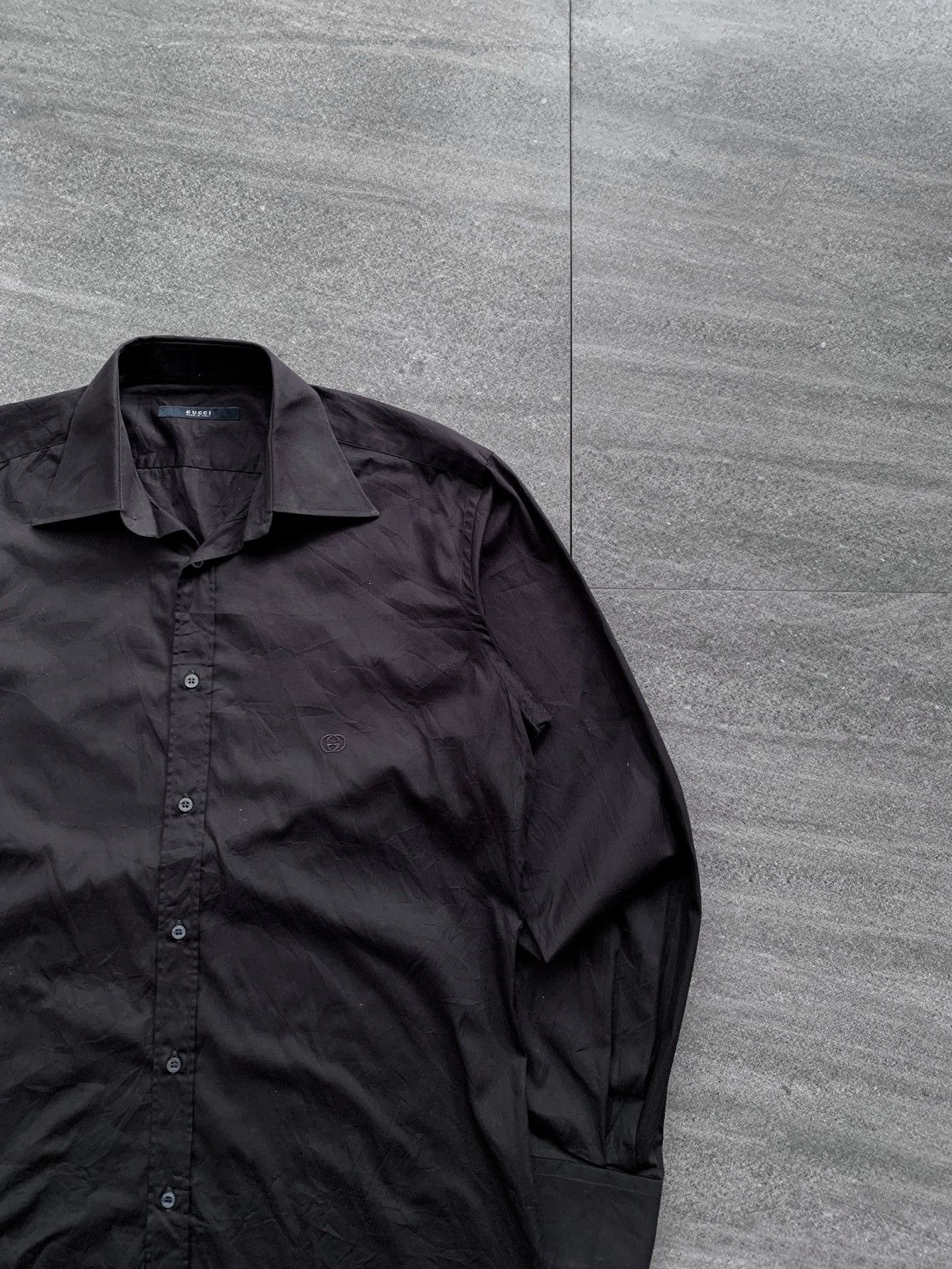 Gucci FREE TAX! Logo Embroidery Ls Shirt by Tom Ford Size US M / EU 48-50 / 2 - 2 Thumbnail