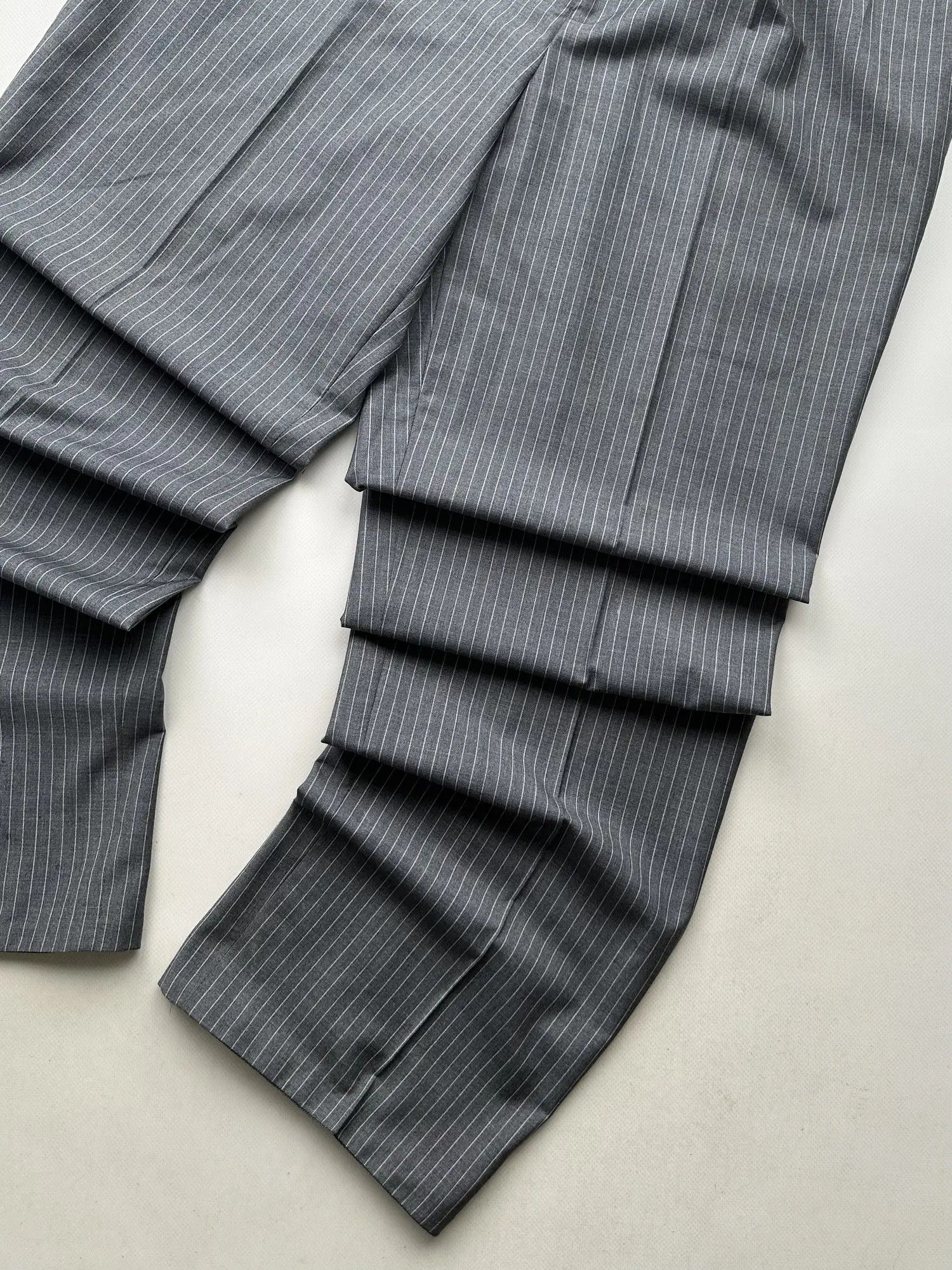 Armani Armani Collezioni Vintage Striped Wool Pants Size US 36 / EU 52 - 4 Thumbnail