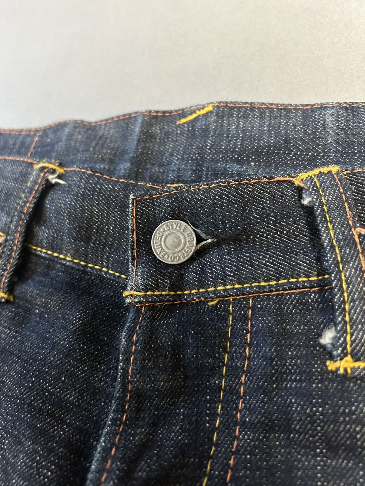 Evisu Evisu Japan vintage selvedge daicock jeans yellow big logo Size US 30 / EU 46 - 7 Thumbnail