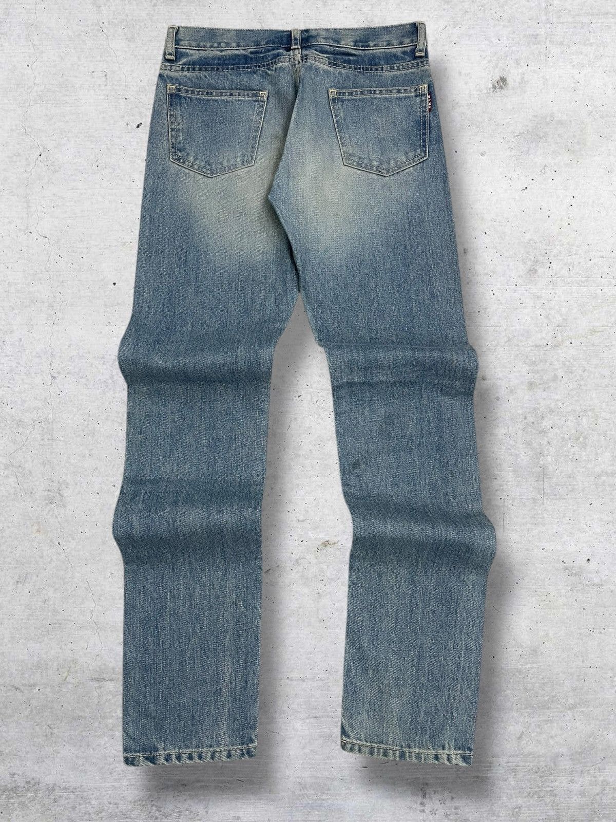 Japanese Brand VINTAGE JAPAN OG BLU BLUE 90S DESIGNER BLUE WASHED DENIM Size US 27 - 8 Thumbnail