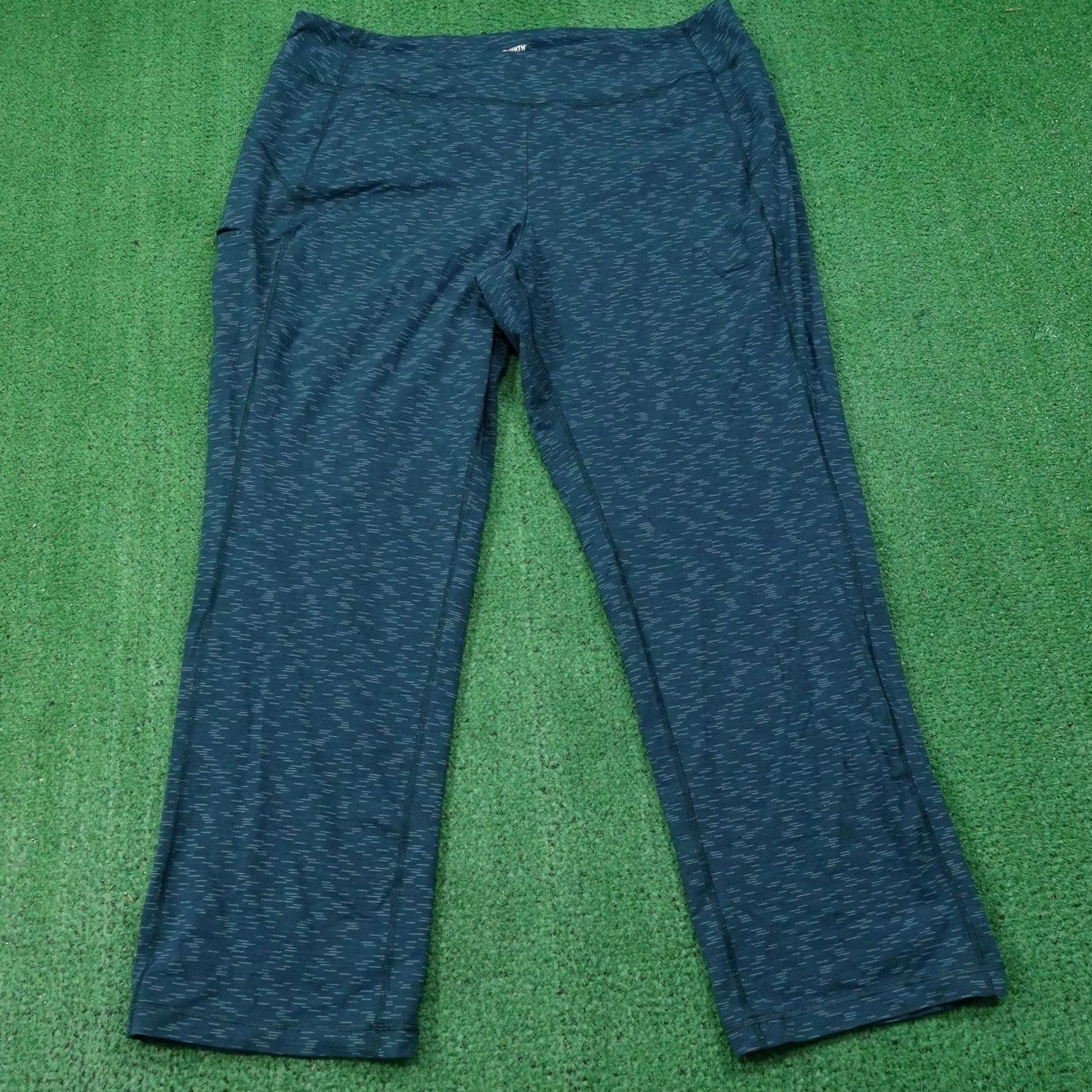 Duluth Trading Company Duluth Trading Co Green Zip Quick Dry Yoga Leggings Pants Womens 2X x 31 Size 40" / US 18 - 2 Thumbnail