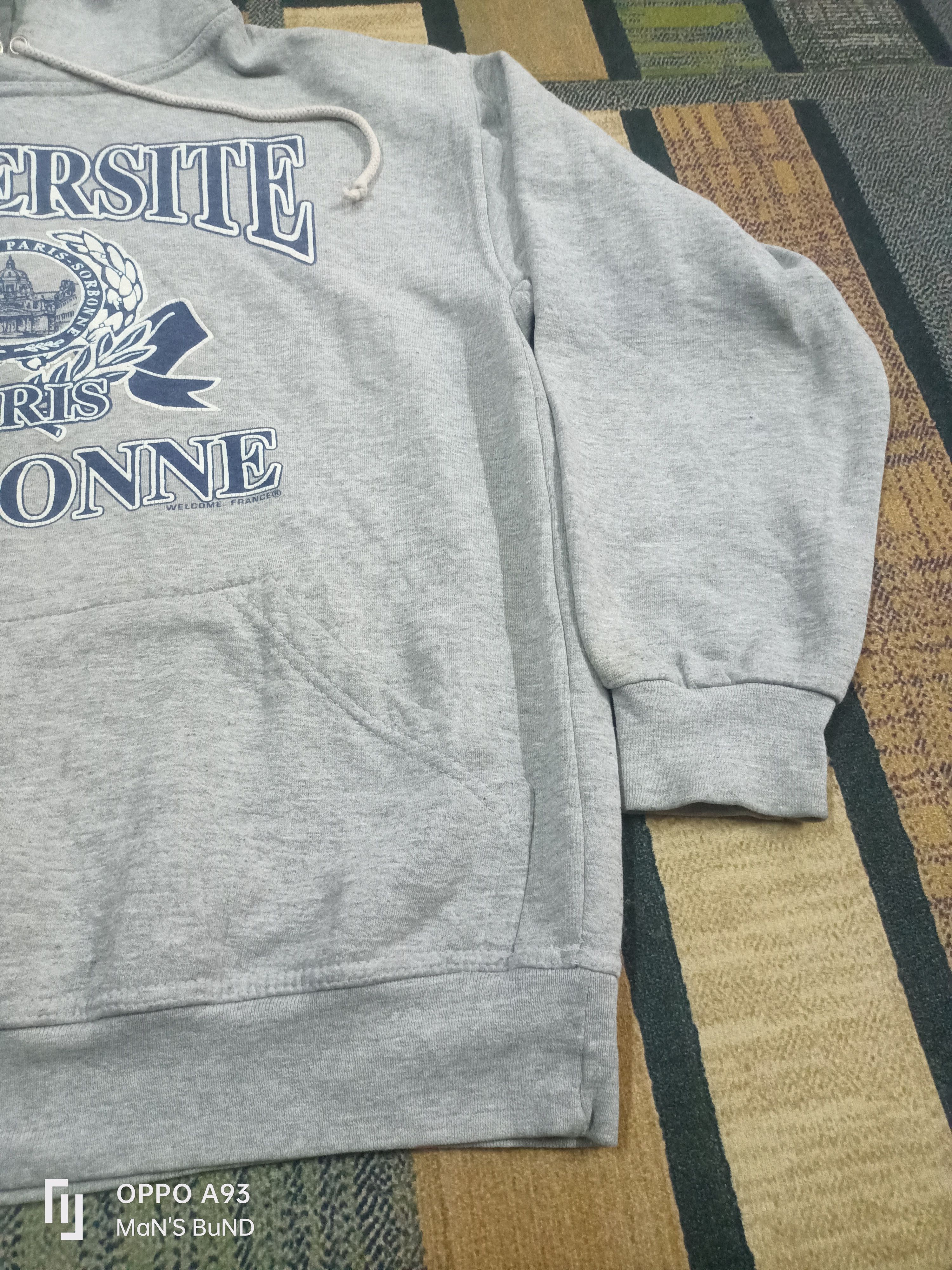 Vintage Universite of Paris Sorbonne France Gray Hoodie Sweatshirt Size US S / EU 44-46 / 1 - 3 Thumbnail