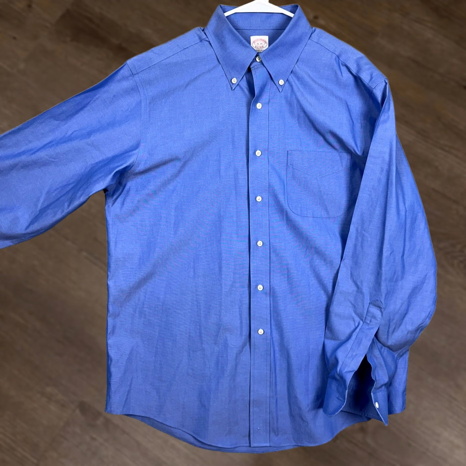 Brooks Brothers Brooks Brothers Supima Cotton Dress Shirt Men Blue Regular Fit Button Down 16-35 Size 42R - 1 Thumbnail