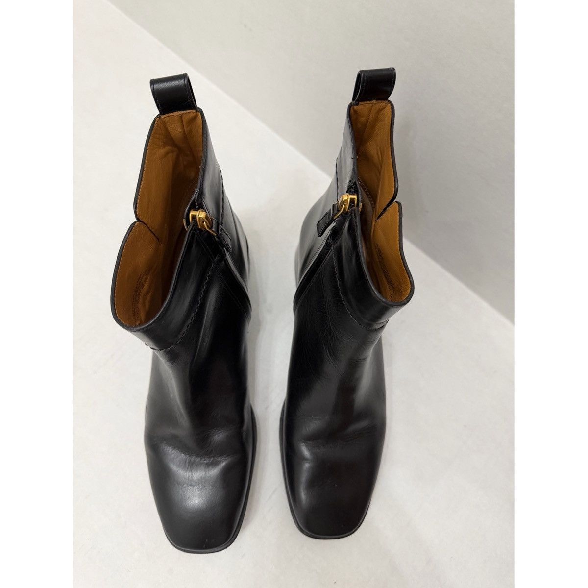Tory Burch TORY BURCH LOGO BLACK LEATHER ANKLE BOOTS Size US 10 / IT 40 - 10 Thumbnail