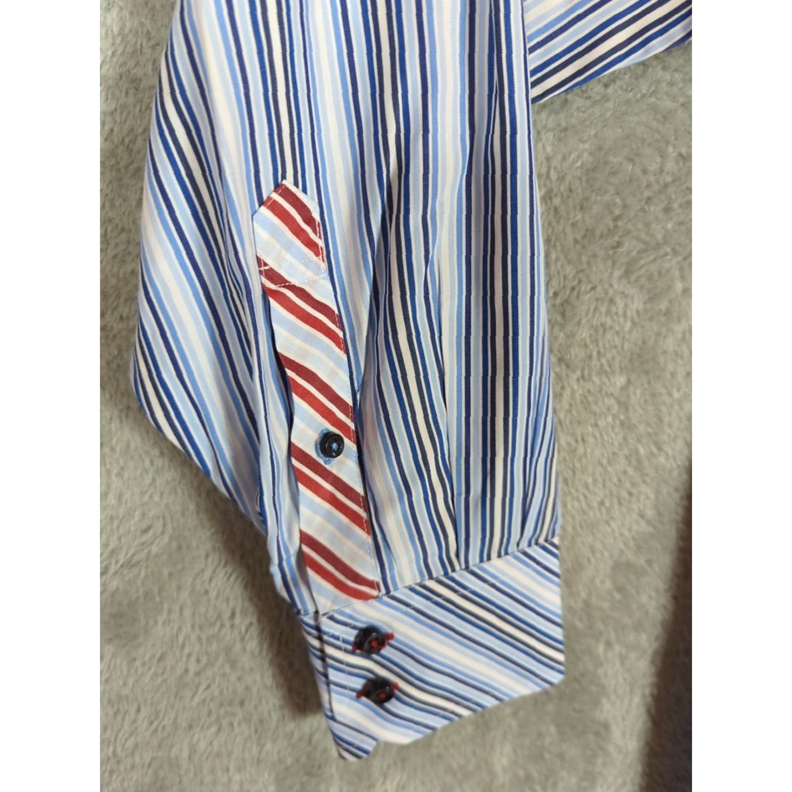 Tommy Hilfiger VINTAGE Tommy Hilfiger Shirt Mens 80’s Blue Stripe Button-Down Cotton Long Sleeve M Retro, Casual Mens Size US M / EU 48-50 / 2 - 3 Thumbnail