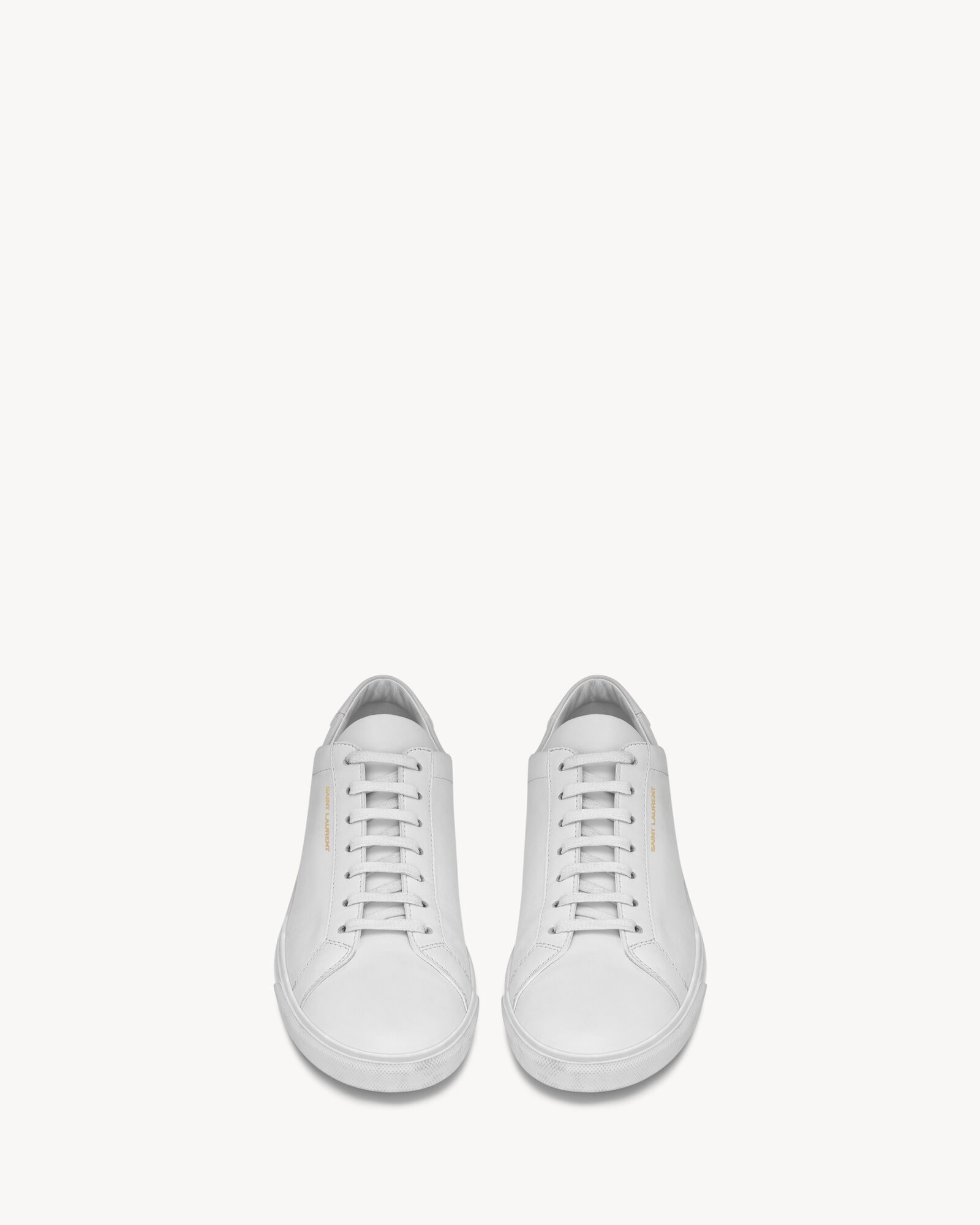 Saint Laurent Paris oc11z1125 Andy Sneakers in Leather in White Size US 11.5 / IT 41.5 - 2 Thumbnail