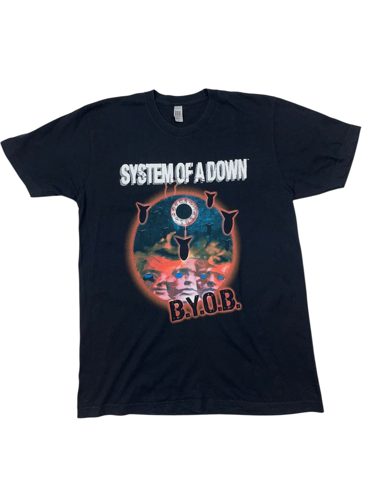 Band Tees Vintage 2000s System Of A Down B.Y.O.B. T-shirt Slipknot y2k Size US L / EU 52-54 / 3 - 1 Thumbnail