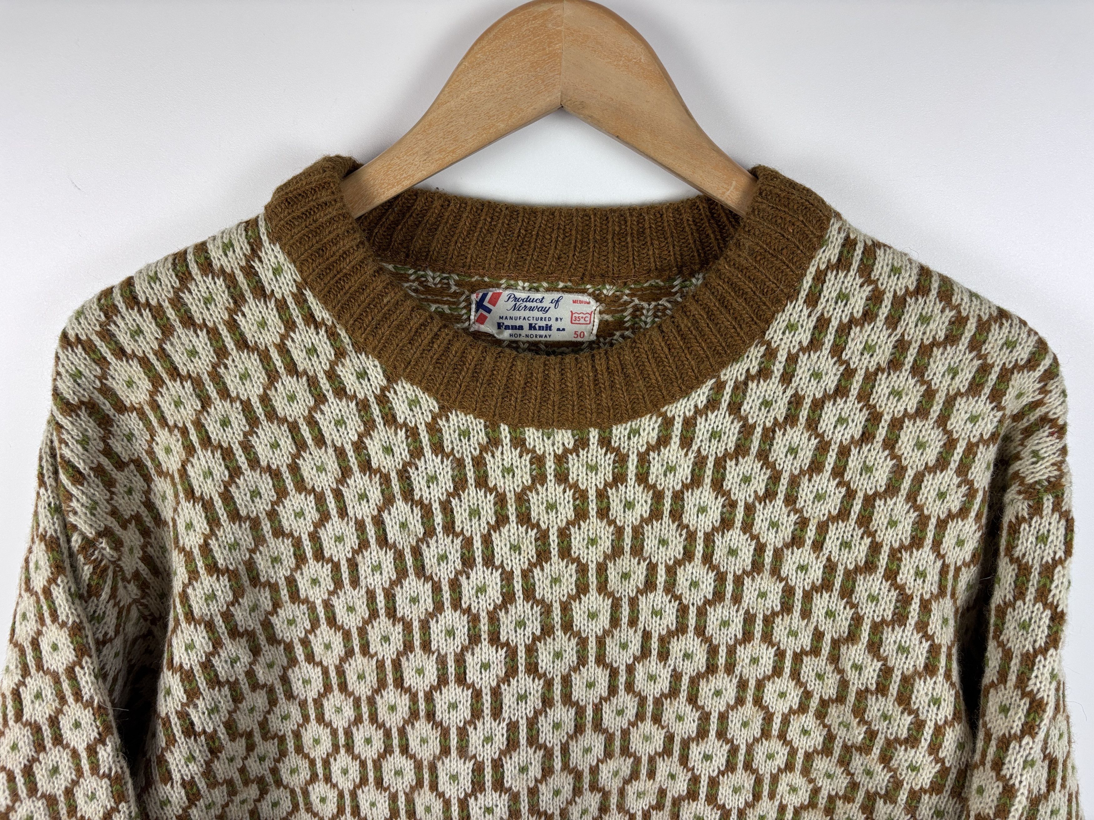 Vintage Vintage Fana Knit Wool Fisherman Sweater Norway Pullover 50 Size US M / EU 48-50 / 2 - 2 Thumbnail